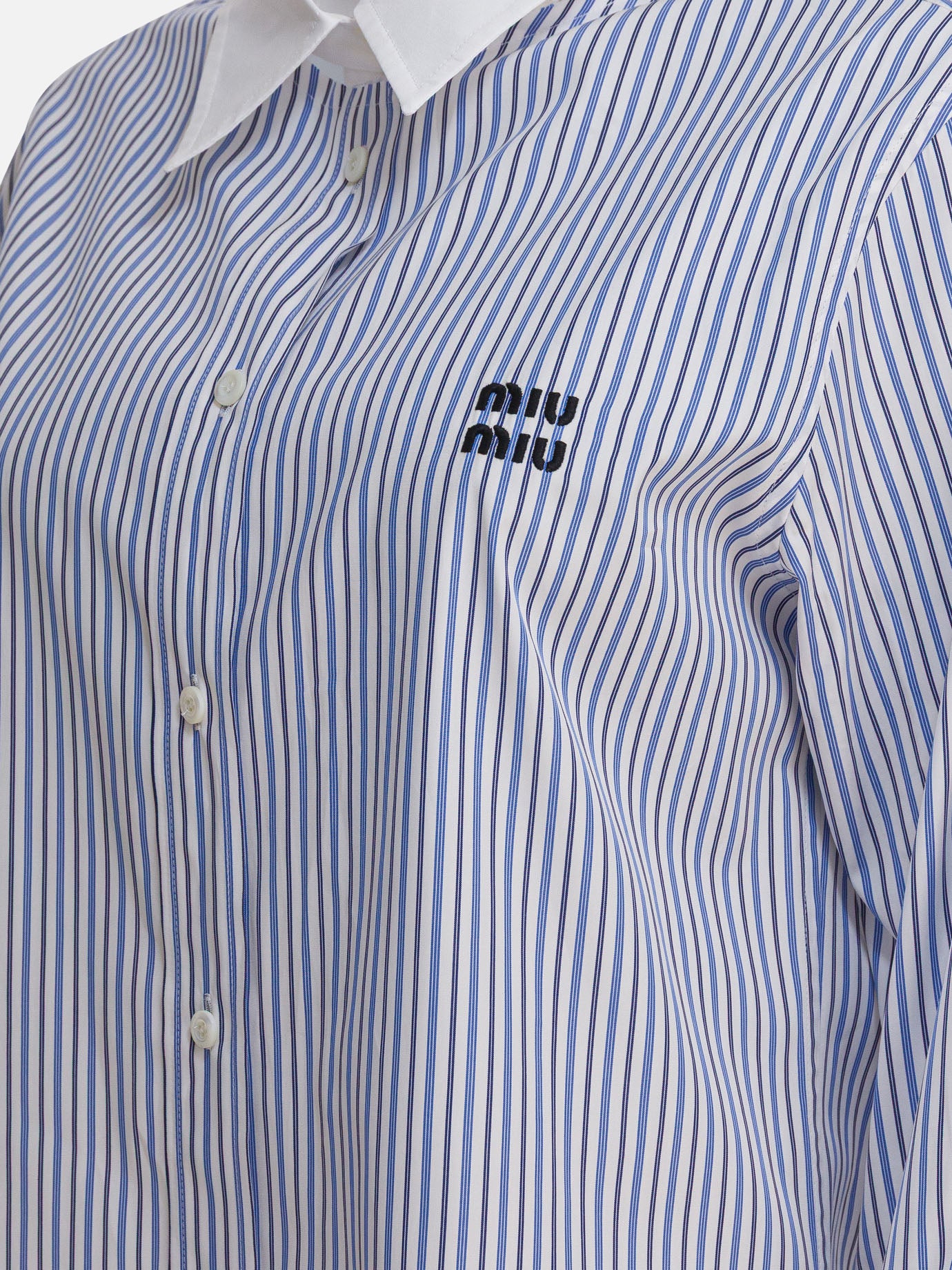 Camicie casual Logo  Bianco - Miu Miu Donna | PDP | VIETTI Online Store | thumbnail_4