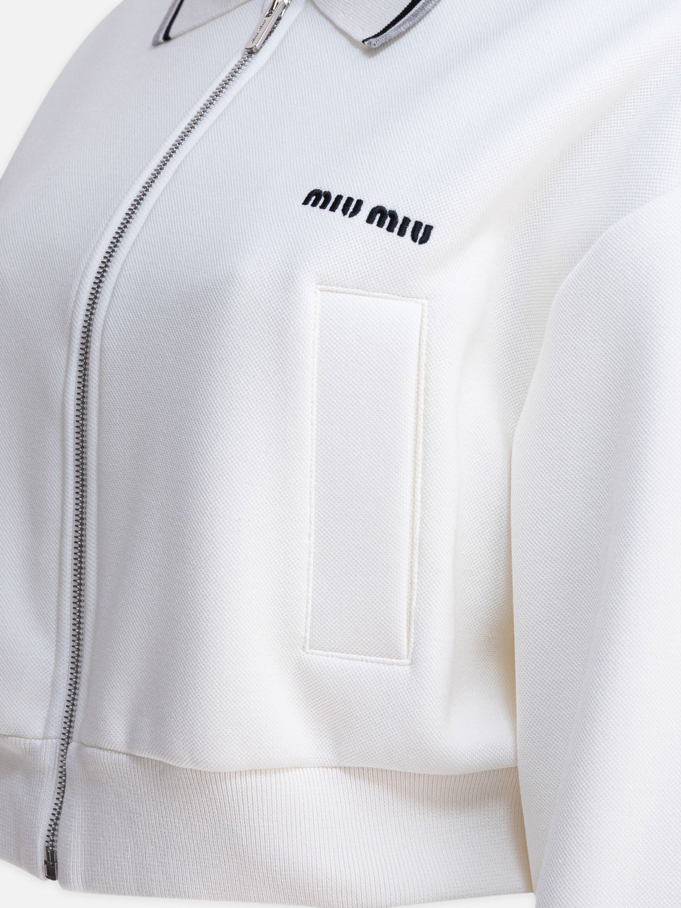 Giacche leggere & Trapuntate Logo  Bianco - Miu Miu Donna | PDP | VIETTI Online Store | Zoom-Modal_4
