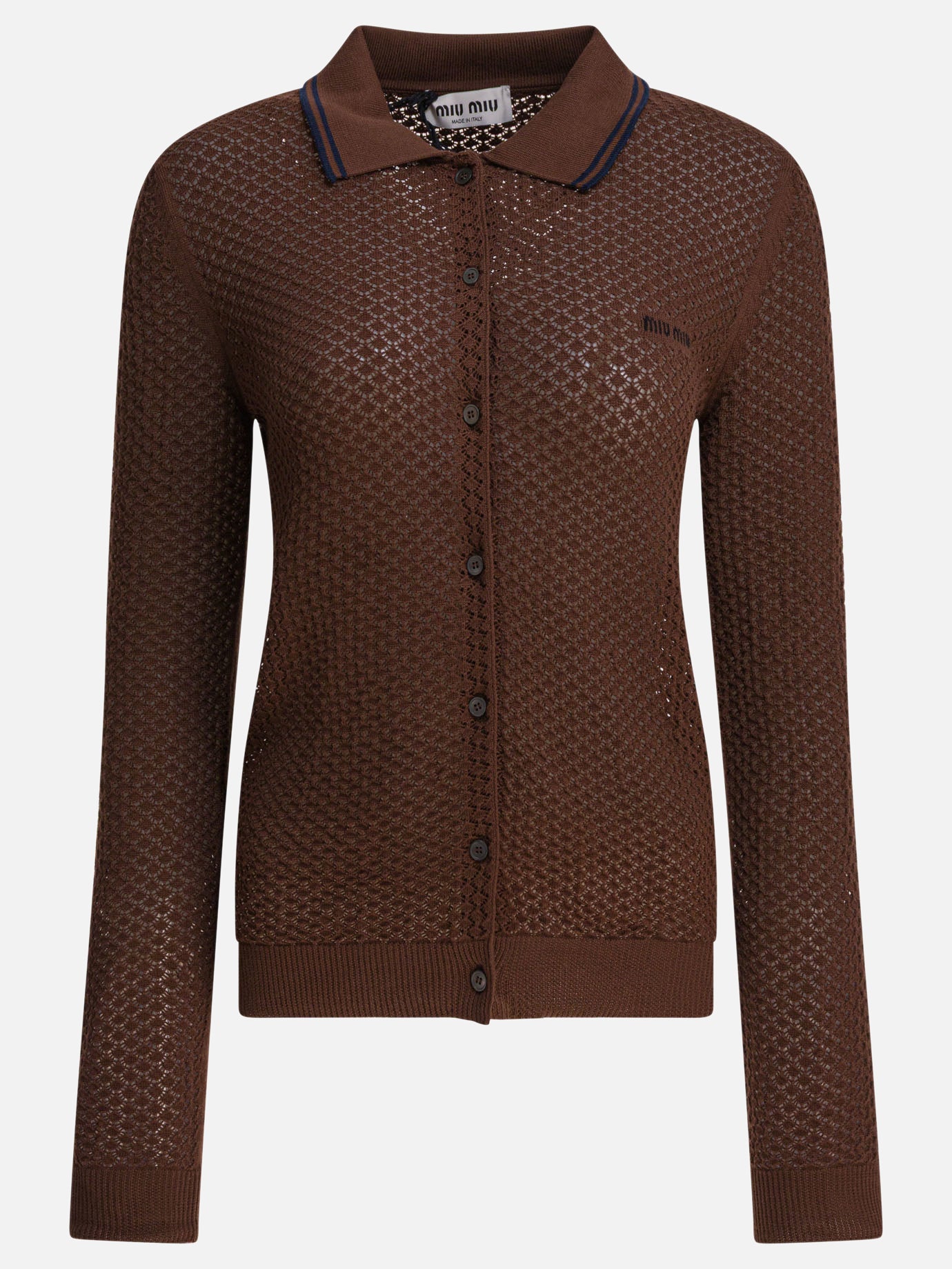 Cardigan Logo  Marrone - Miu Miu Donna | PDP | VIETTI Online Store | thumbnail