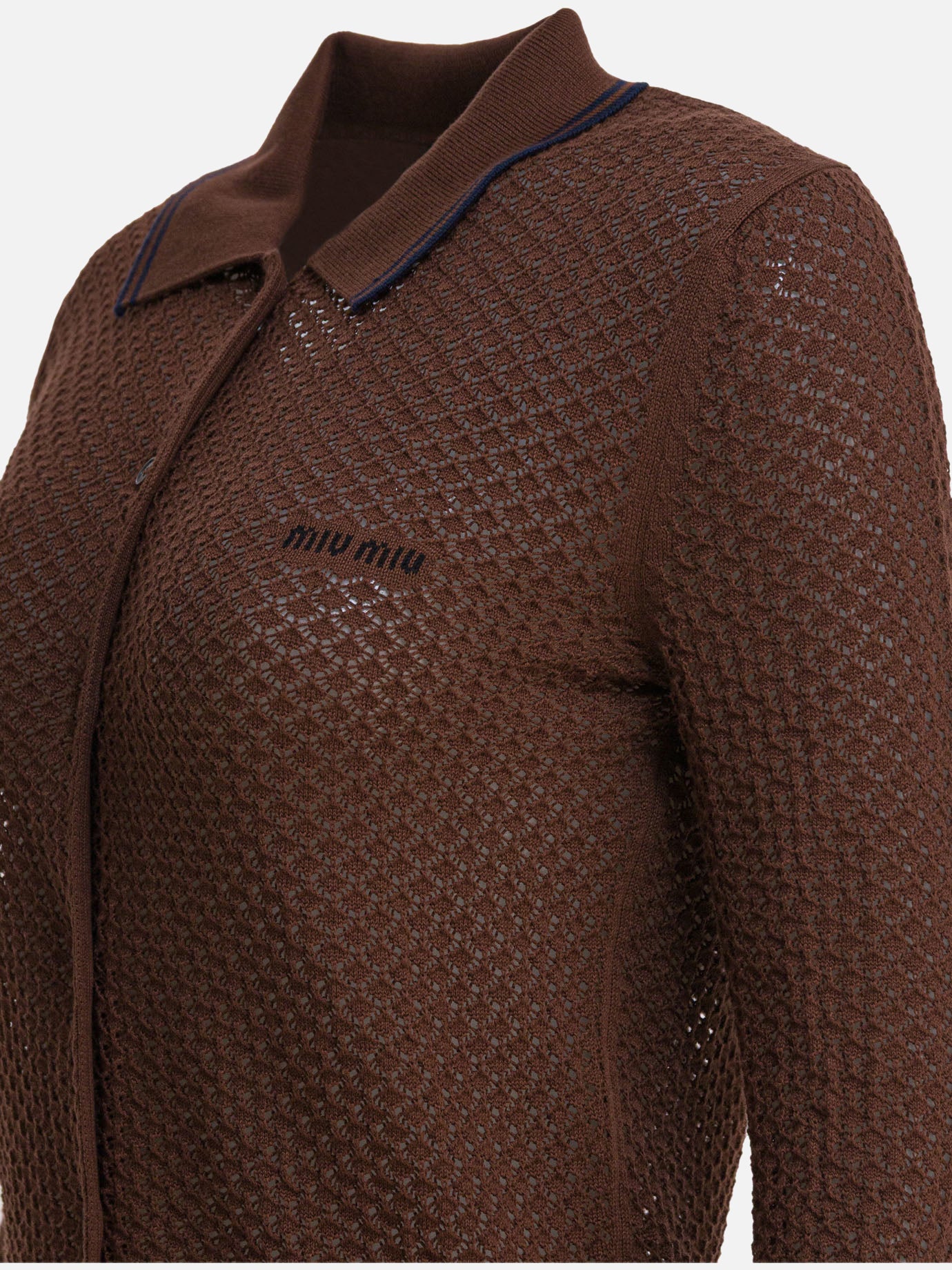 Cardigan Logo  Marrone - Miu Miu Donna | PDP | VIETTI Online Store | Zoom-Modal_4
