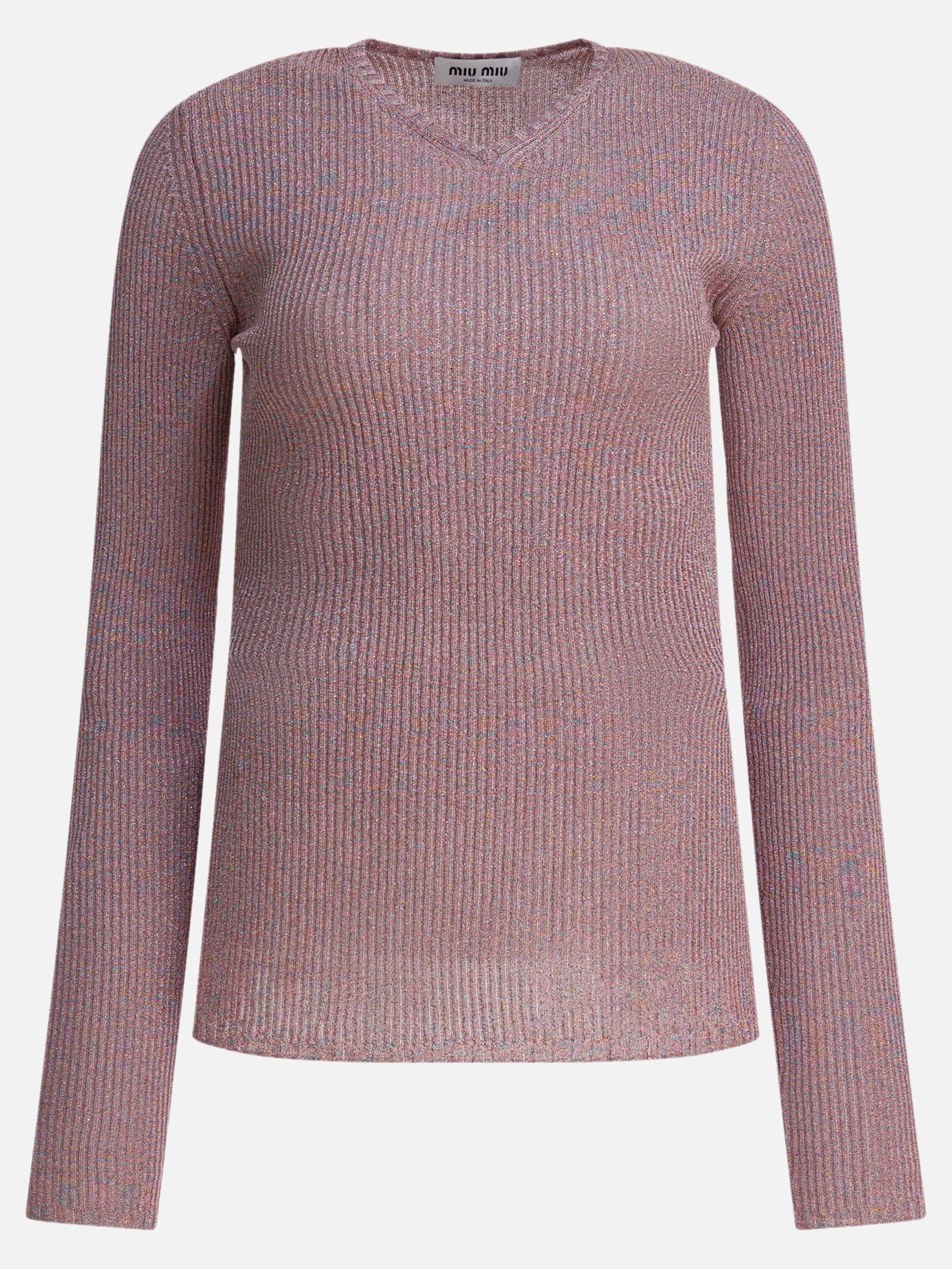 Maglioni scollo a V Mélange  Rosa - Miu Miu Donna | PDP | VIETTI Online Store | thumbnail