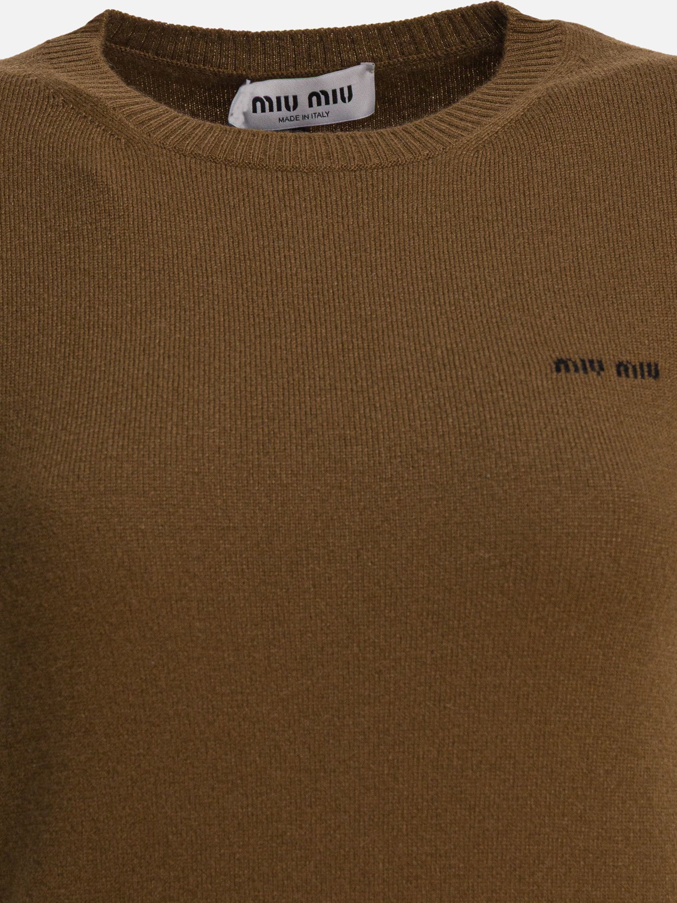 Maglioni girocollo Solid colour  Marrone - Miu Miu Donna | PDP | VIETTI Online Store | thumbnail_3