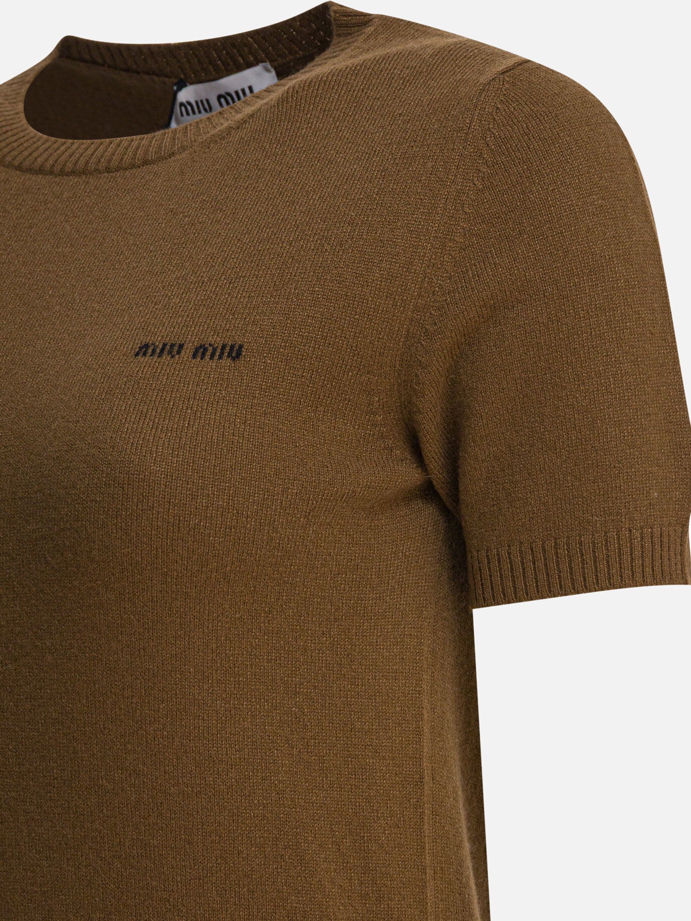 Maglioni girocollo Solid colour  Marrone - Miu Miu Donna | PDP | VIETTI Online Store | thumbnail_4