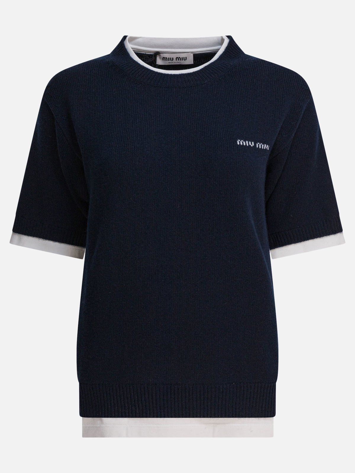 Miu Miu Cashmere crewneck sweater Blue