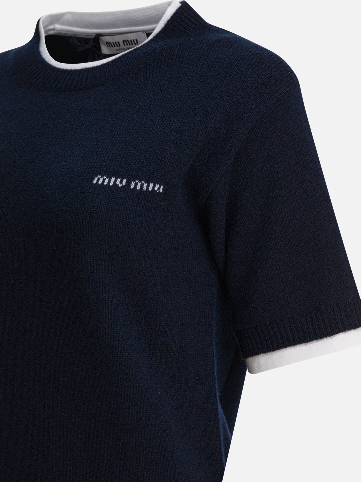 Miu Miu Cashmere crewneck sweater Blue