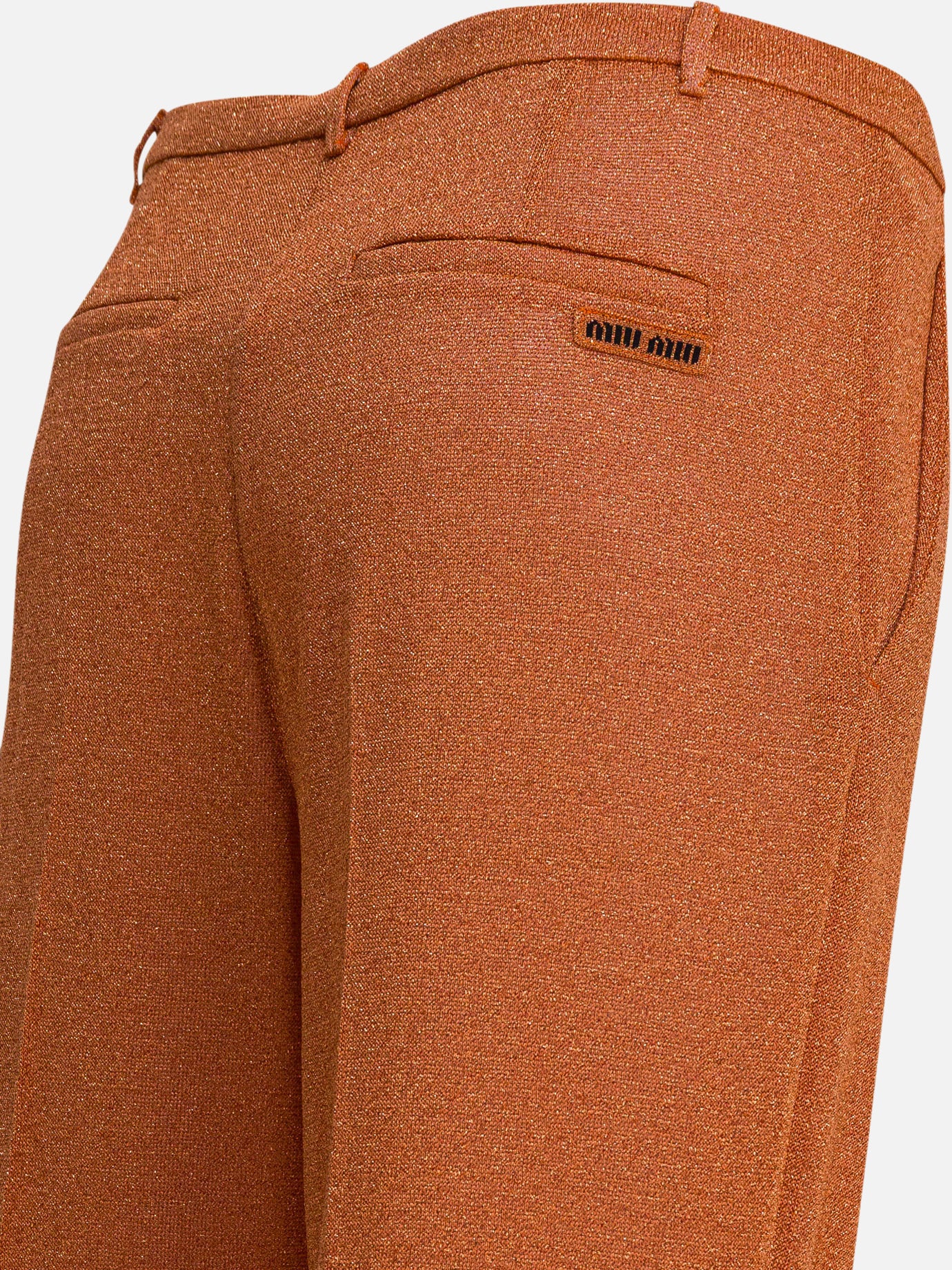 Pantaloni casual Solid colour  Arancione - Miu Miu Donna | PDP | VIETTI Online Store | Zoom-Modal_4
