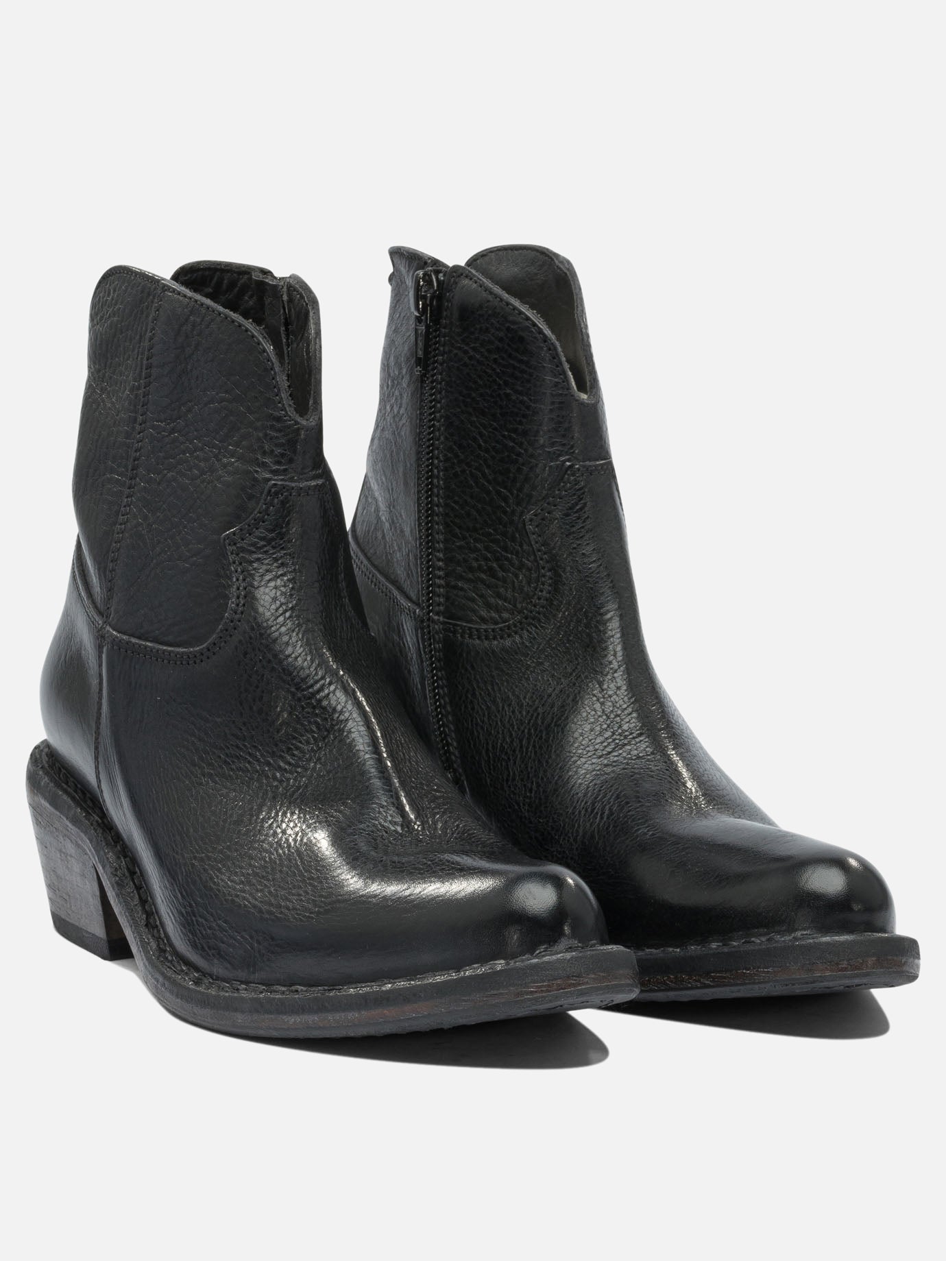 Cowboy 100% leather - 80% rubber 20% leather  Nero - Moma Donna | PDP | VIETTI Online Store | thumbnail_2