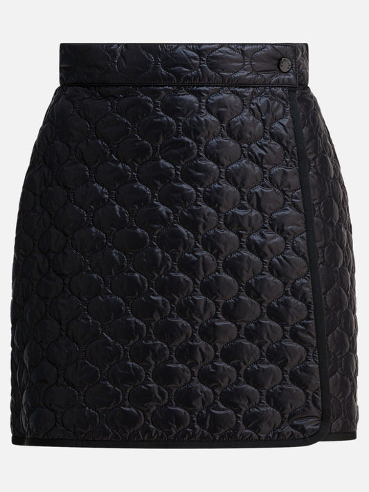 Moncler Quilted wrap skirt Black

