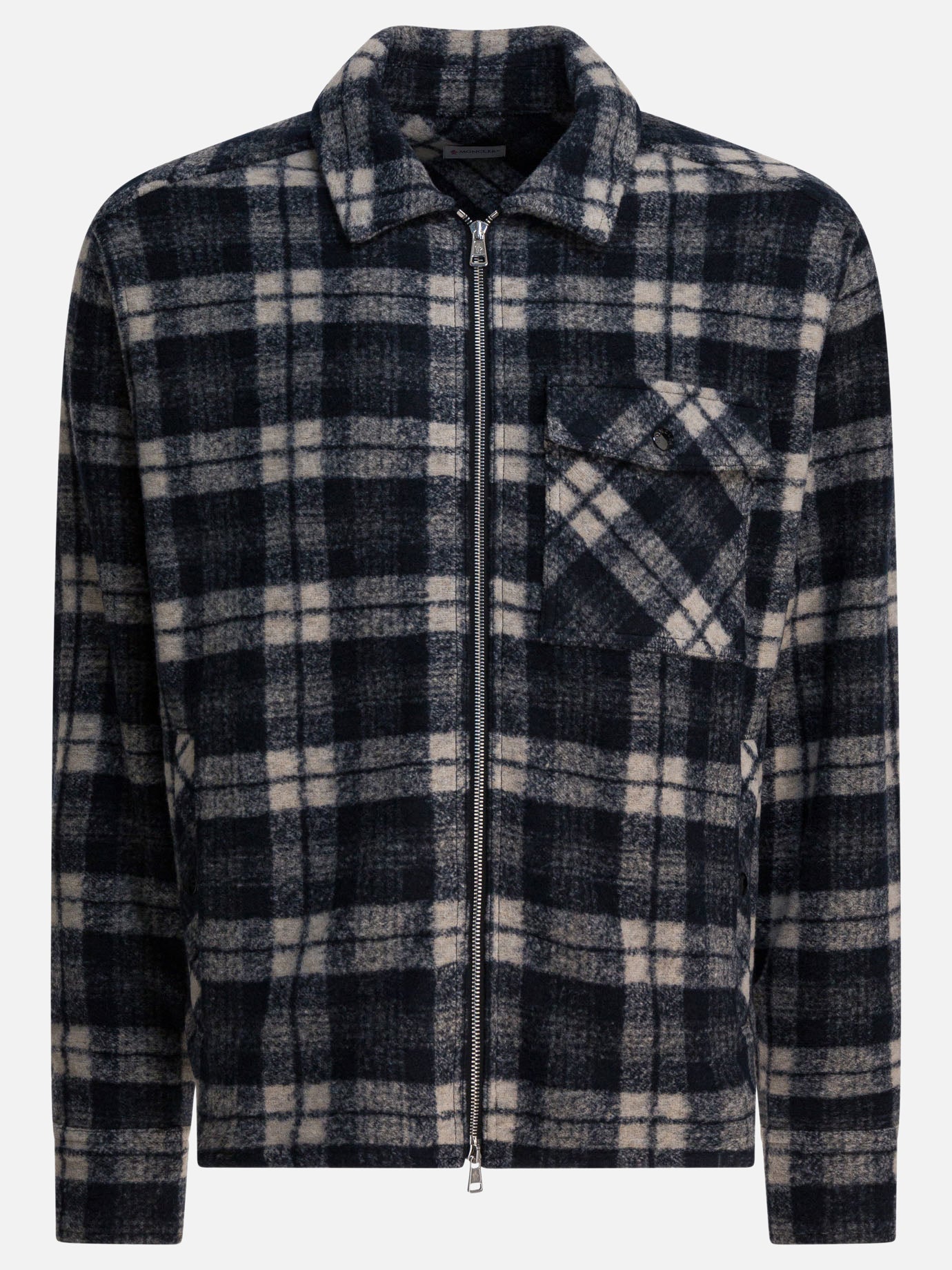 Giacche overshirt Check  Grigio - Moncler Uomo | PDP | VIETTI Online Store | thumbnail