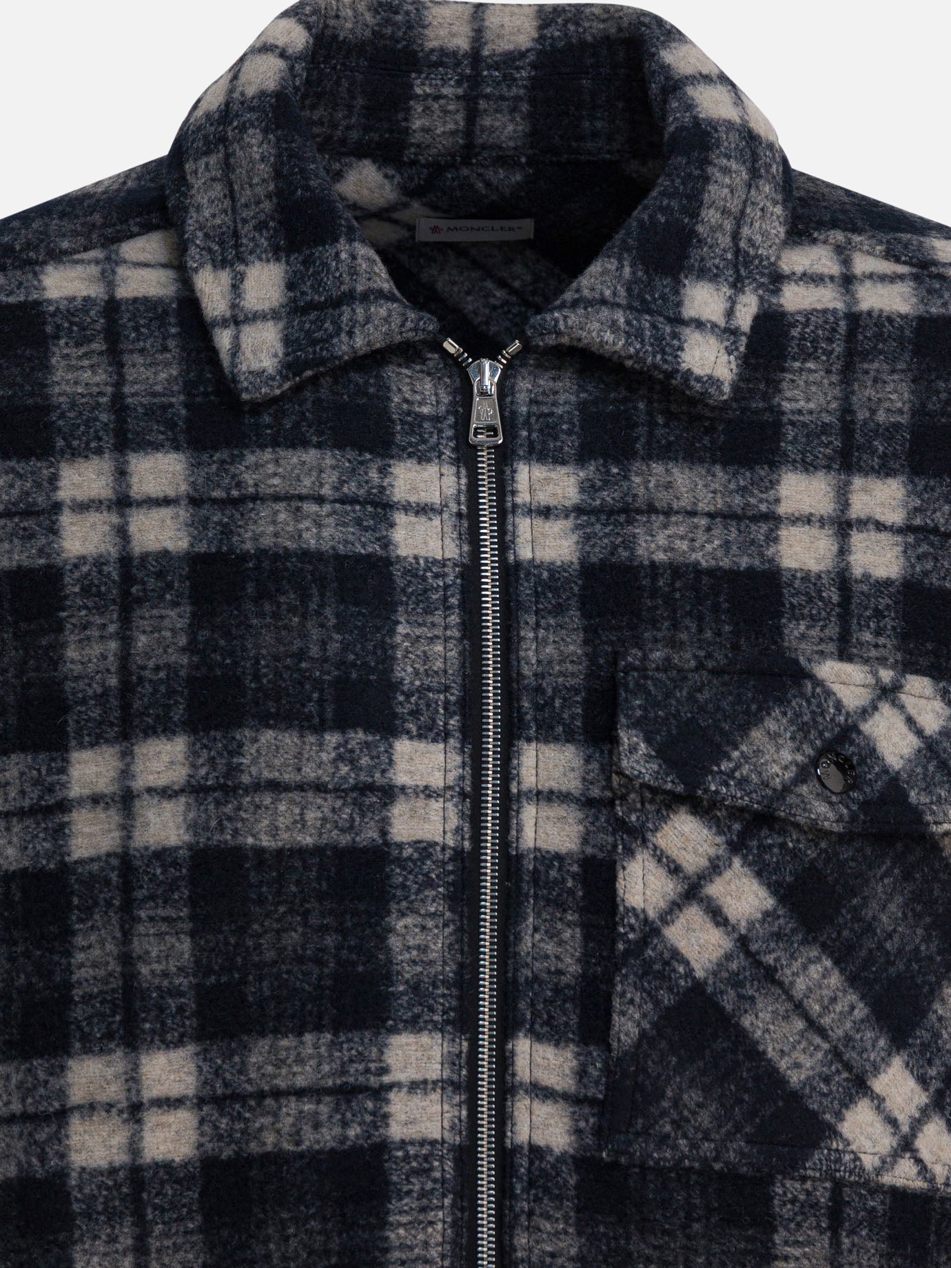 Giacche overshirt Check  Grigio - Moncler Uomo | PDP | VIETTI Online Store | thumbnail_3