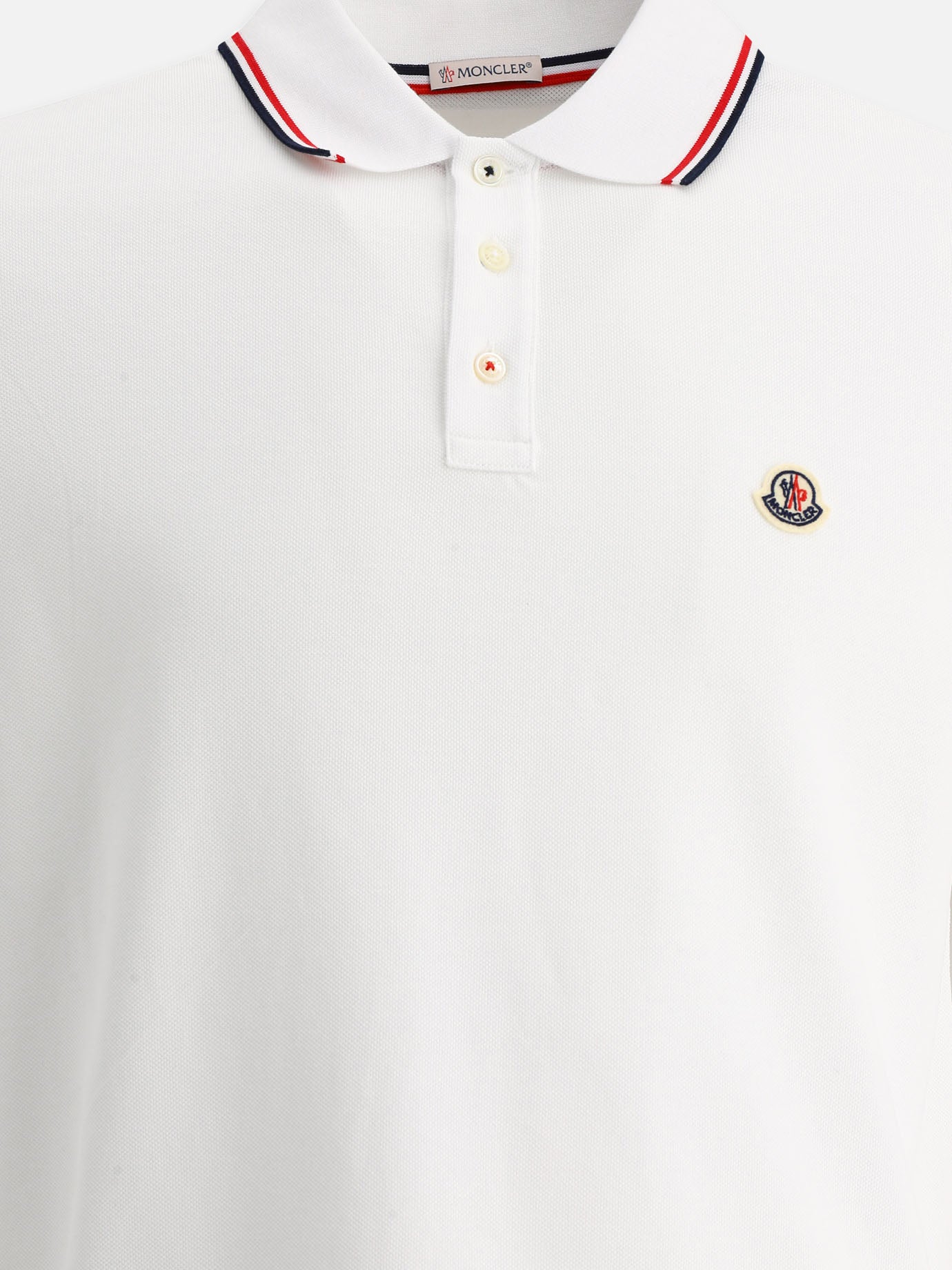 Polo con bottoni Logo  Bianco - Moncler Uomo | PDP | VIETTI Online Store | Zoom-Modal_3
