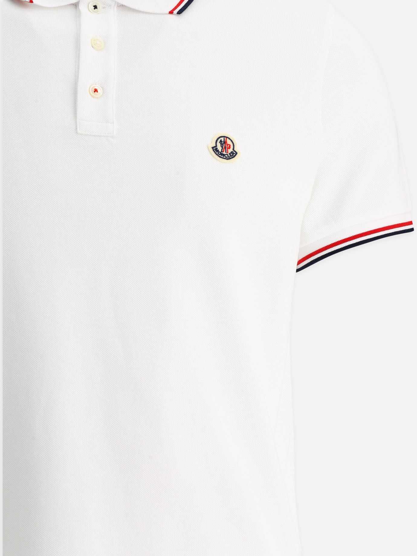 Polo con bottoni Logo  Bianco - Moncler Uomo | PDP | VIETTI Online Store | Zoom-Modal_4
