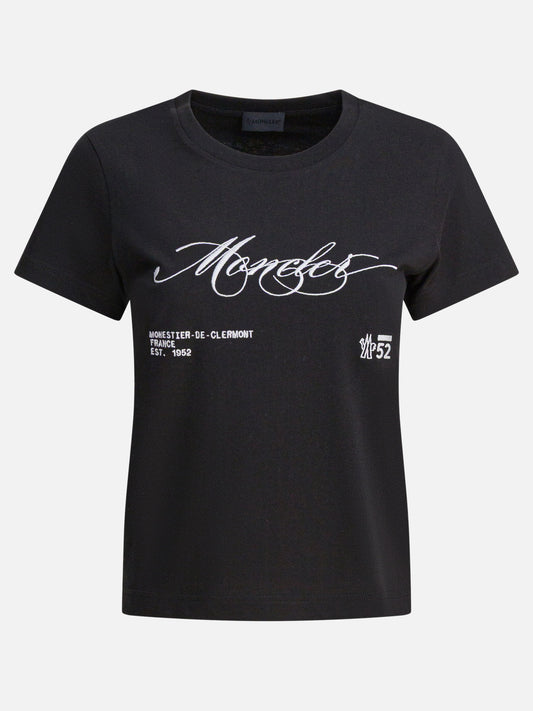T-shirt girocollo Logo  Nero - Moncler Donna | PLP | VIETTI Online Store 
