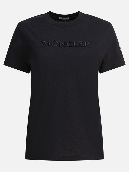 Moncler T-shirt with embroidered logo Black

