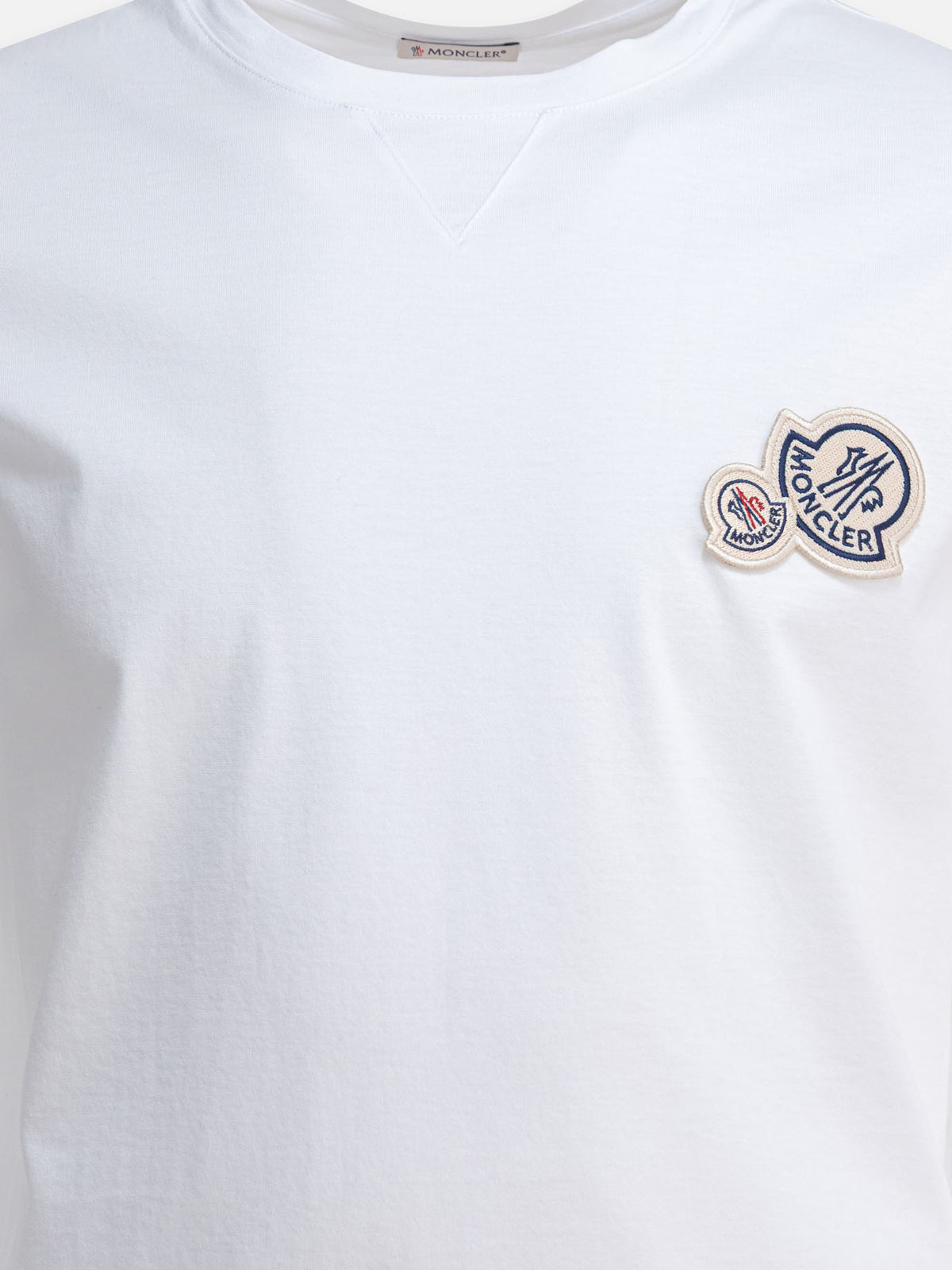 Moncler Crewneck t-shirt with logo White - VIETTI