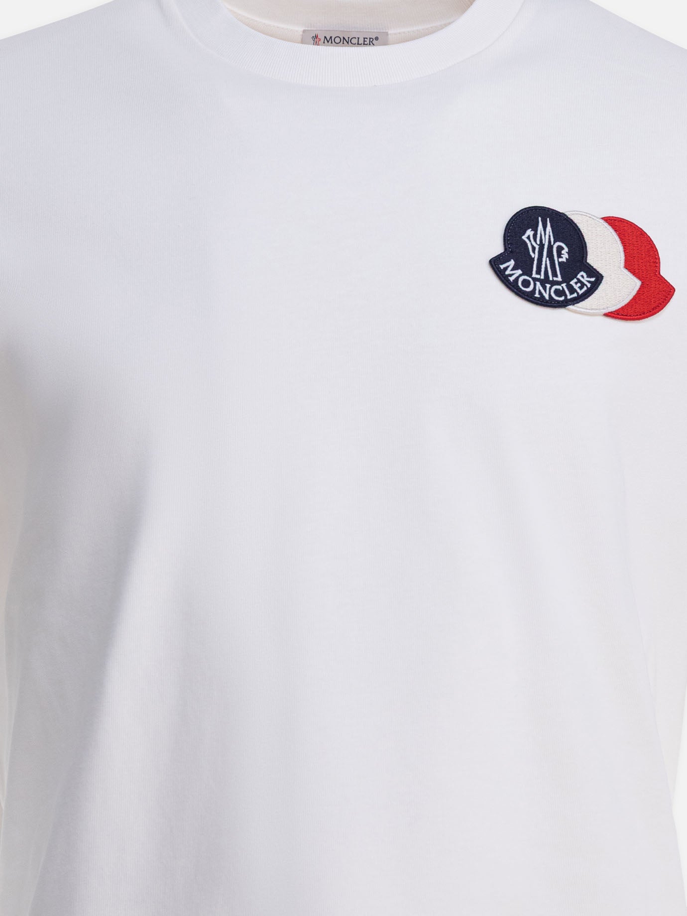 Moncler T-shirt with tricolor logo White - Men | VIETTI