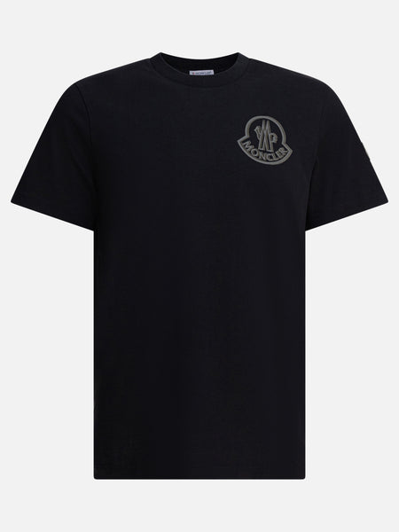 Moncler Cotton T-shirt 8C00057- Black - Men | VIETTI Shop
