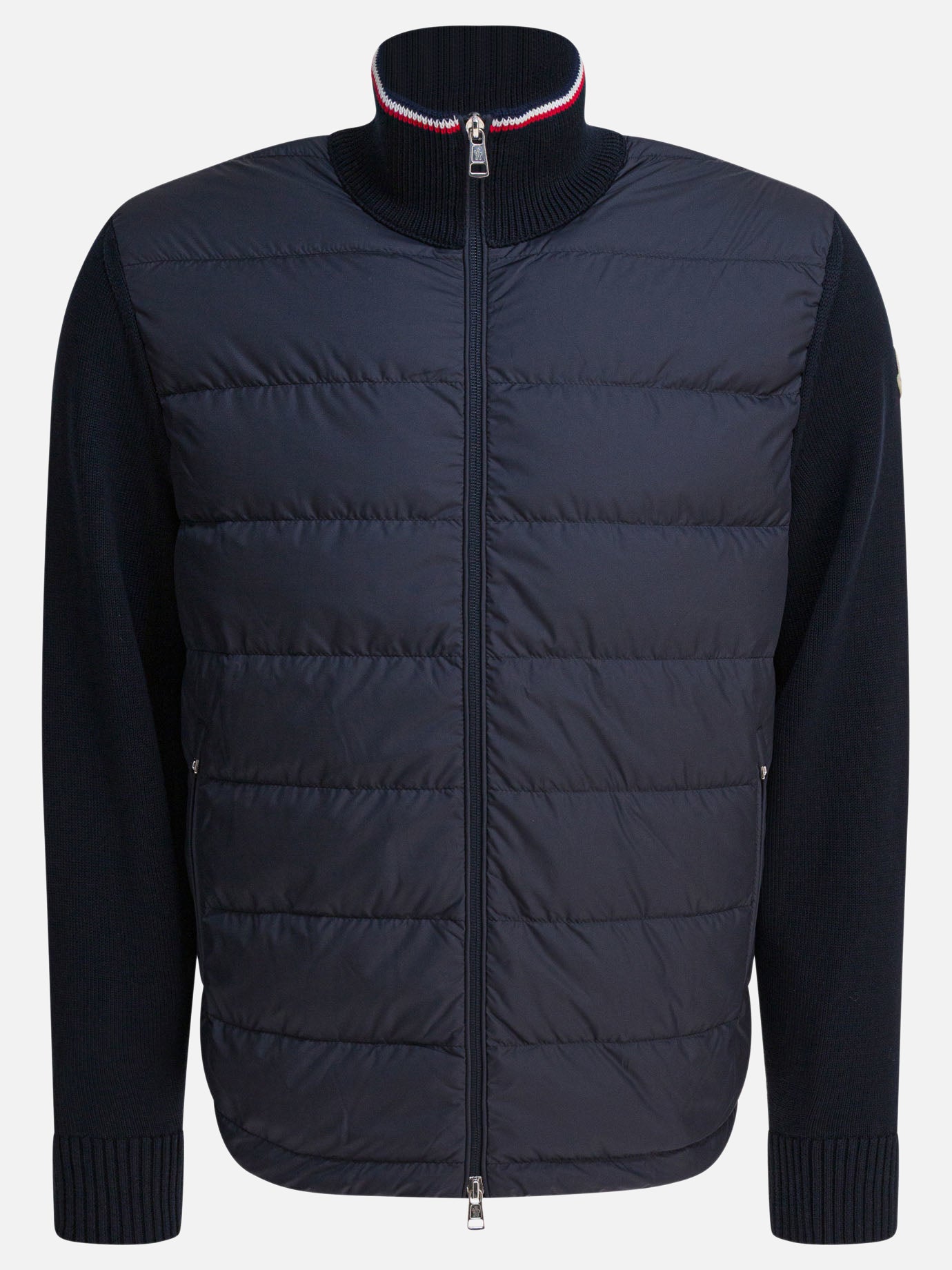 Piumini corti Solid colour  Blu - Moncler Uomo | PDP | VIETTI Online Store | thumbnail