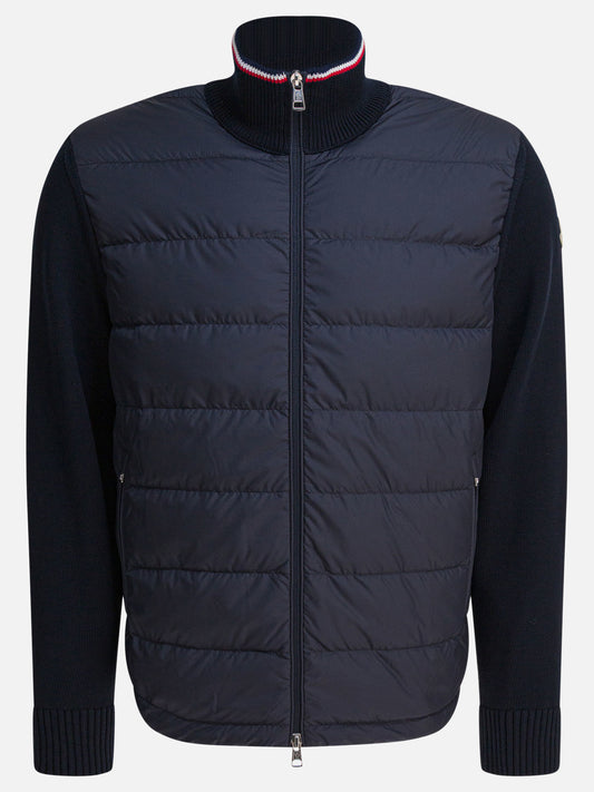 Down jackets Solid colour  Blue - Moncler Men | PLP | VIETTI Online Store 
