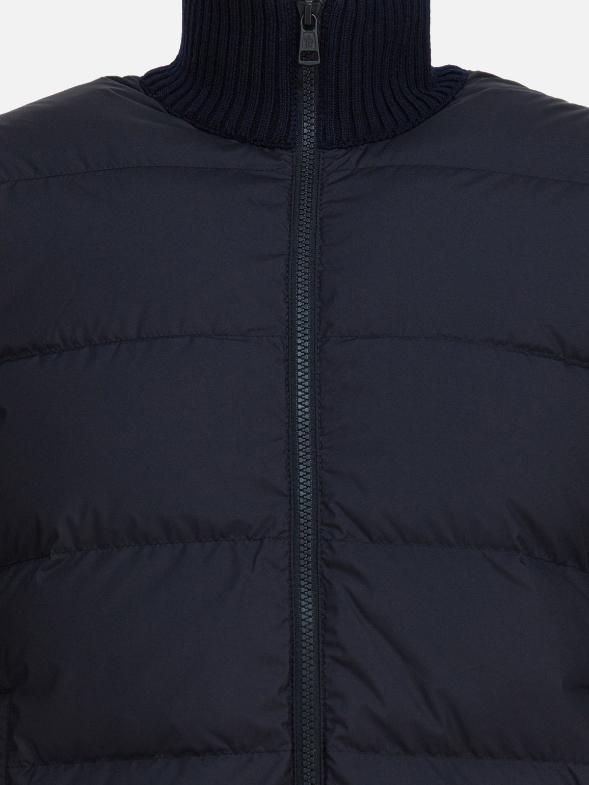 Moncler Wool sweatshirt with zipper and hood Blue - VIETTI