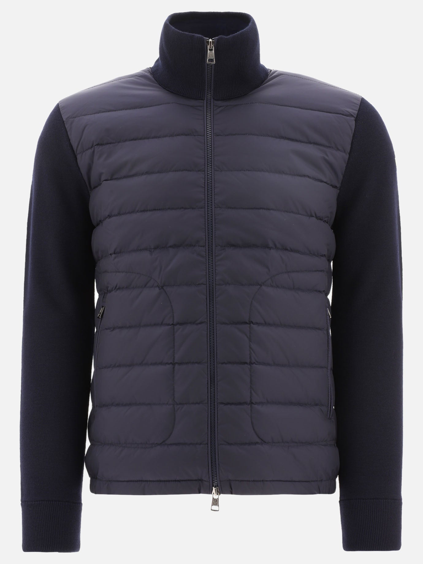 Piumini corti Solid colour  Blu - Moncler Uomo | PDP | VIETTI Online Store | thumbnail