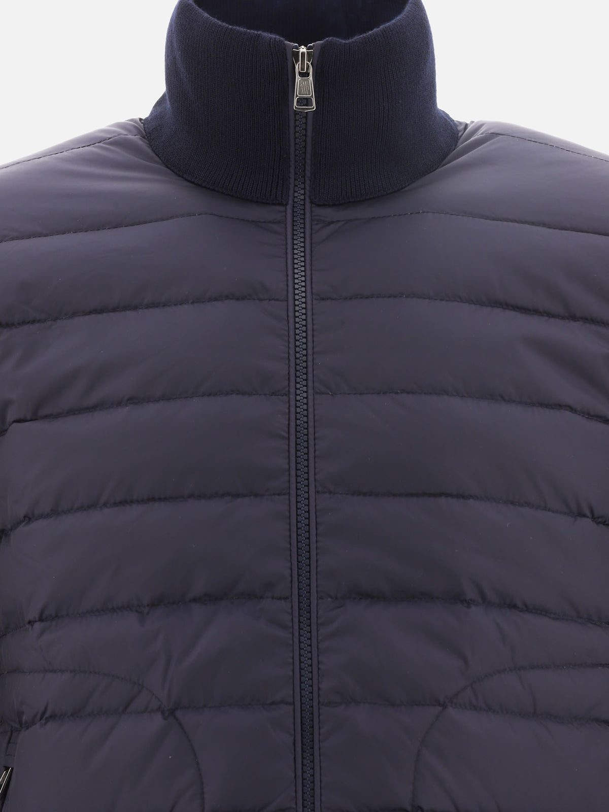 Moncler Cardigan imbottito con zip Blue - VIETTI
