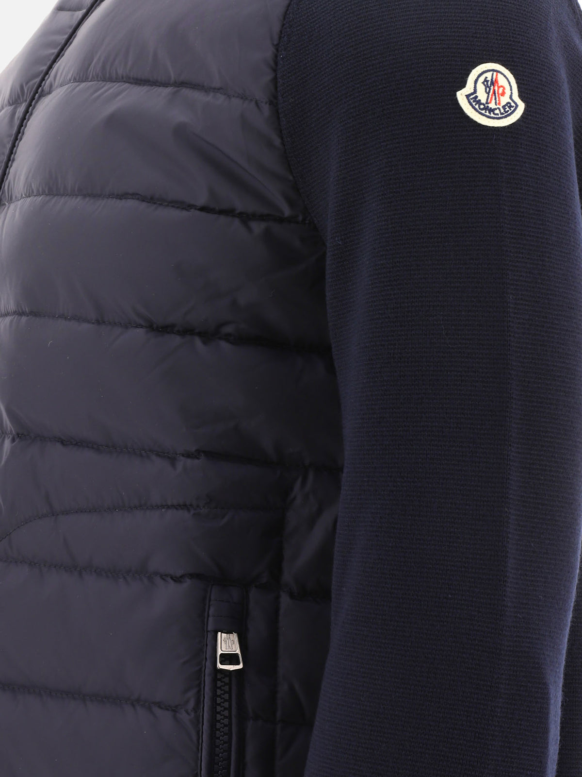 Moncler Lightweight wool-blend down jacket Blue