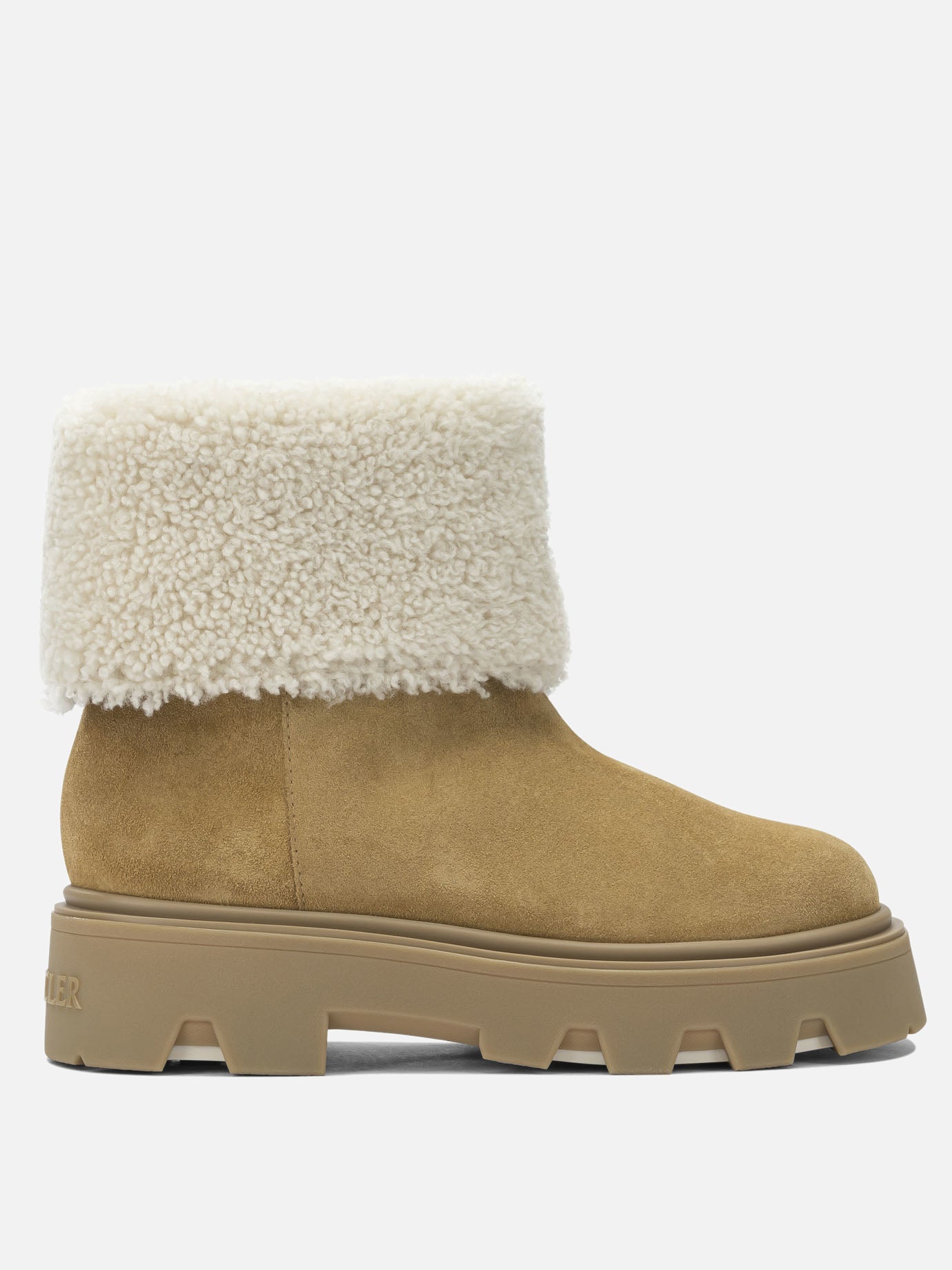 Stivaletti pull-on 100% shearling - 100% rubber  Beige - Moncler Donna | PDP | VIETTI Online Store | Zoom-Modal
