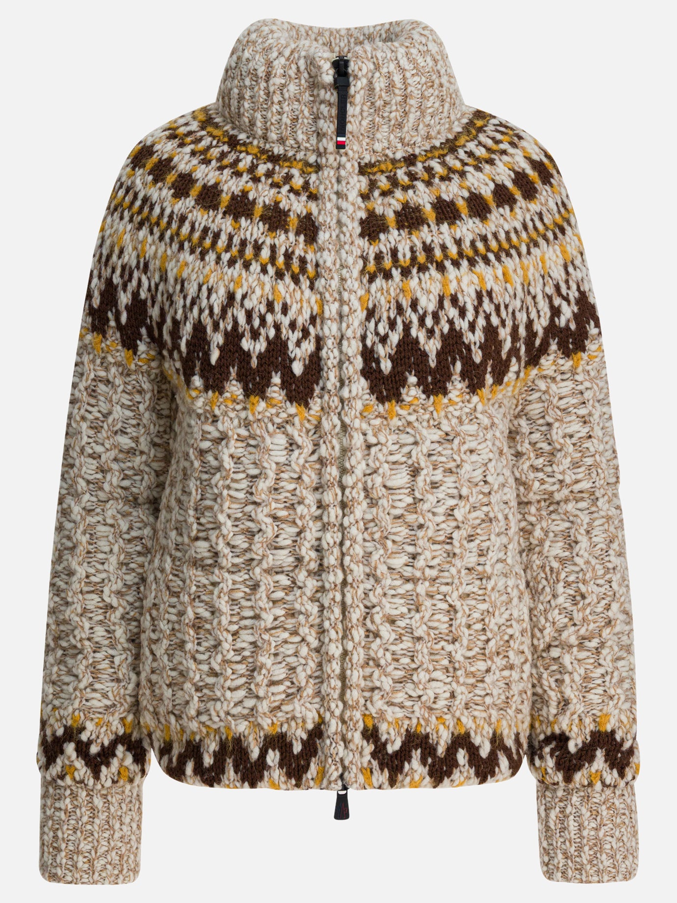 Piumini corti Textured knit  Beige - Moncler Grenoble Donna | PDP | VIETTI Online Store | thumbnail