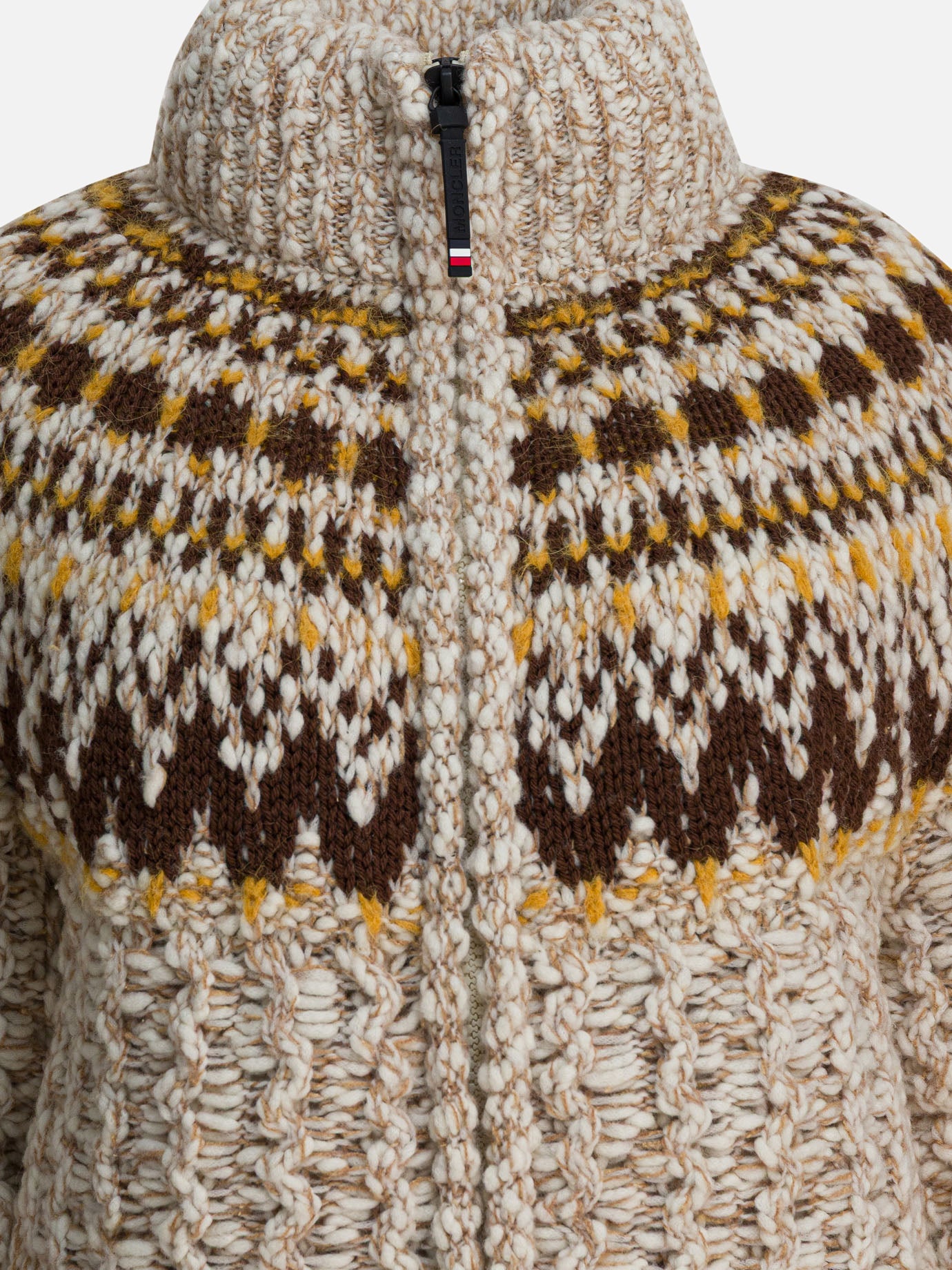 Piumini corti Textured knit  Beige - Moncler Grenoble Donna | PDP | VIETTI Online Store | Zoom-Modal_3
