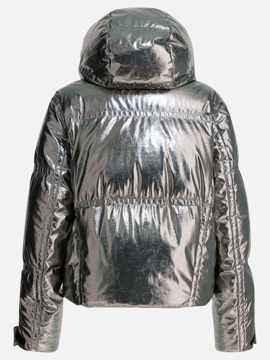 Down jackets Solid colour  Silver - Moncler Grenoble Women | PDP | VIETTI Online Store | 2

