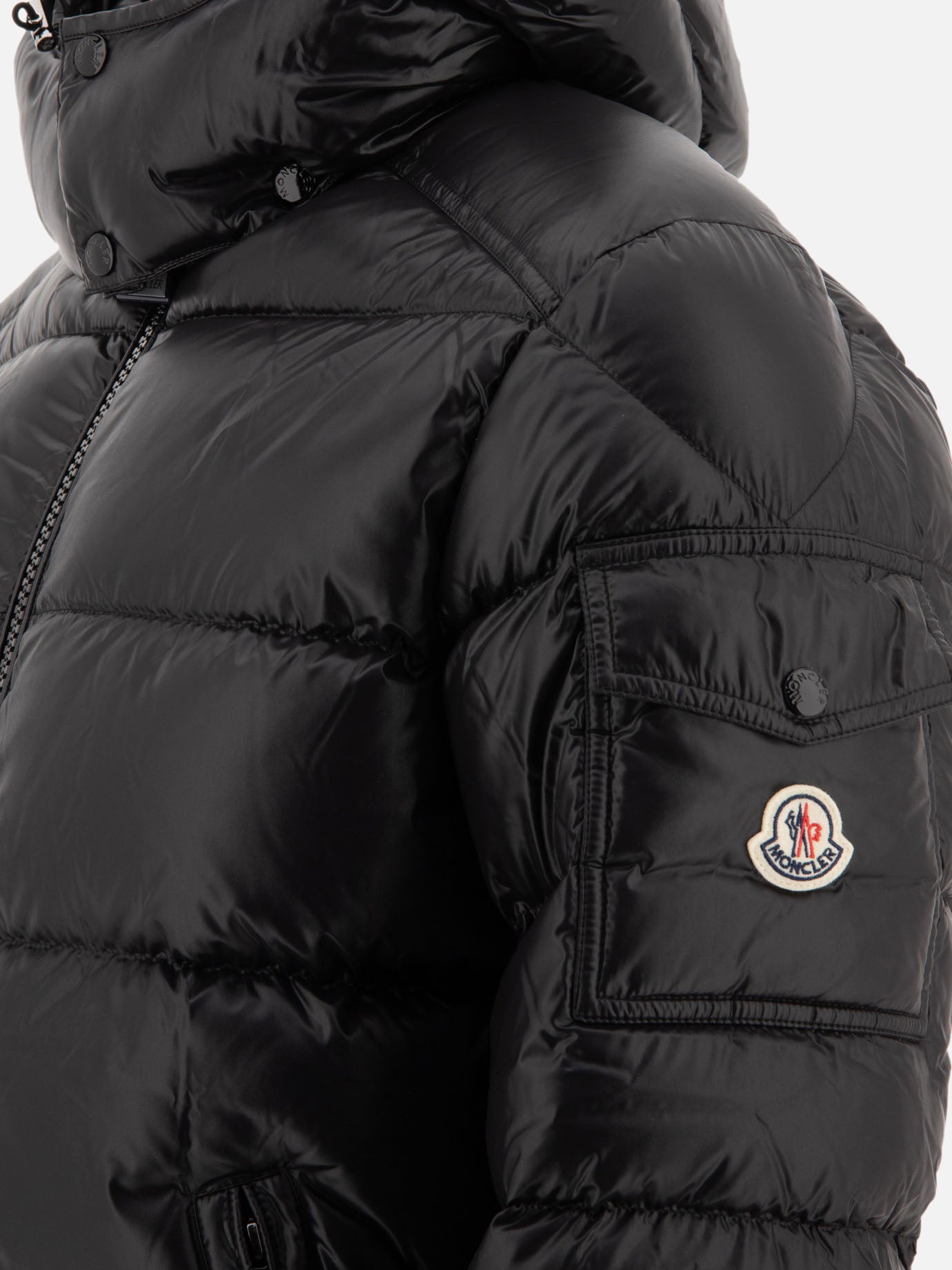 Piumini corti Solid colour  Nero - Moncler Uomo | PDP | VIETTI Online Store | thumbnail_4
