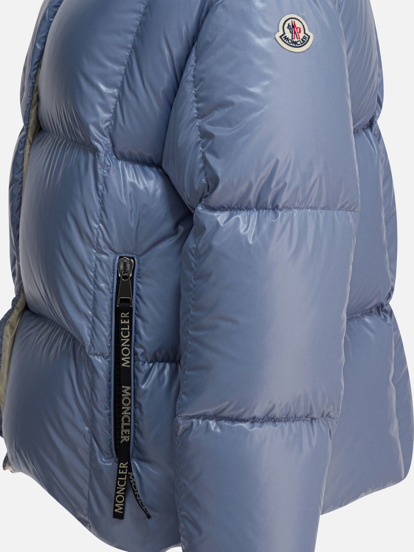 Piumini corti Solid colour  Azzurro - Moncler Donna | PDP | VIETTI Online Store | thumbnail_4