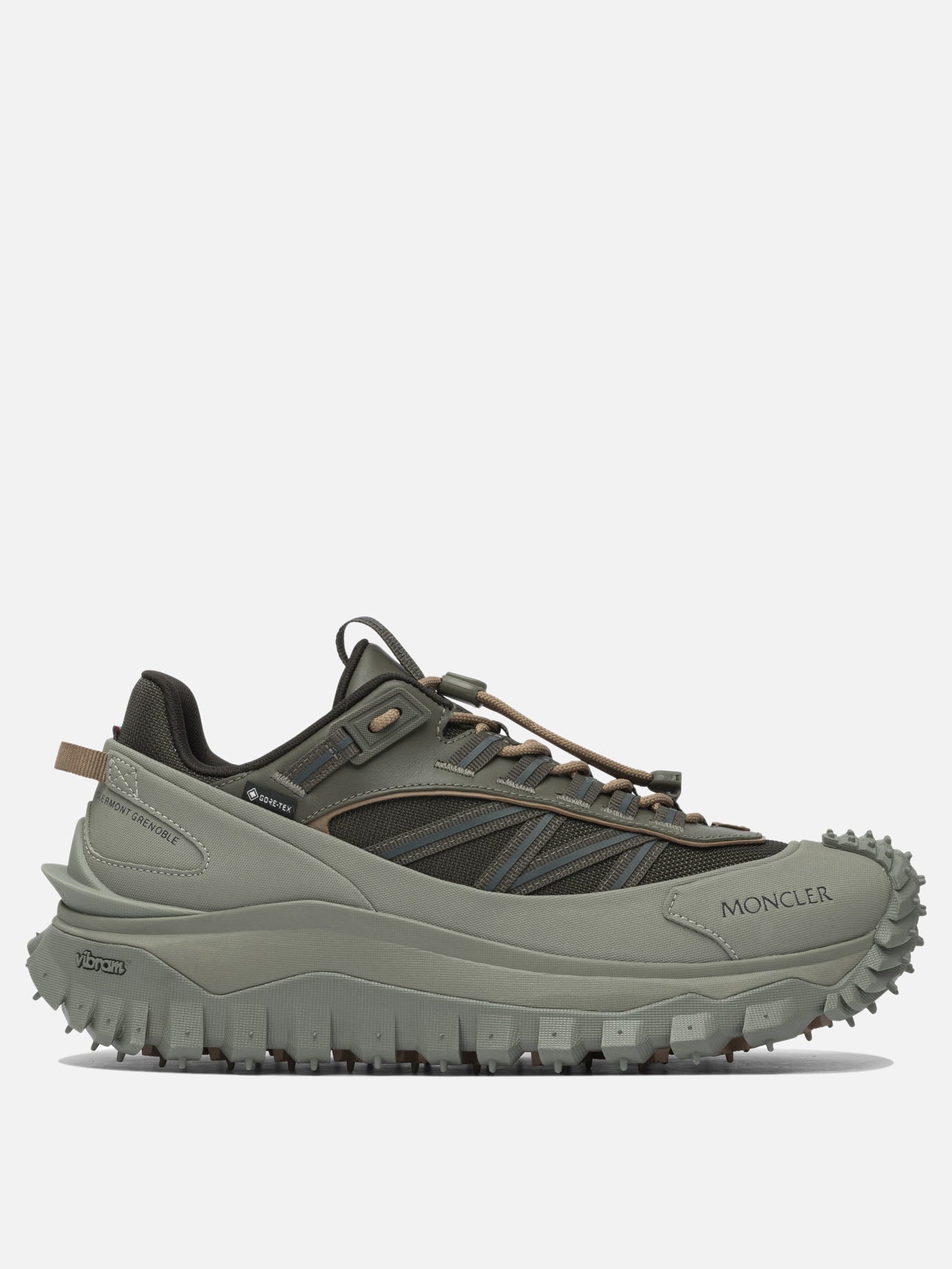 Sneaker basse 60% nylon 40% leather - 100% rubber  Verde - Moncler Uomo | PDP | VIETTI Online Store | Zoom-Modal
