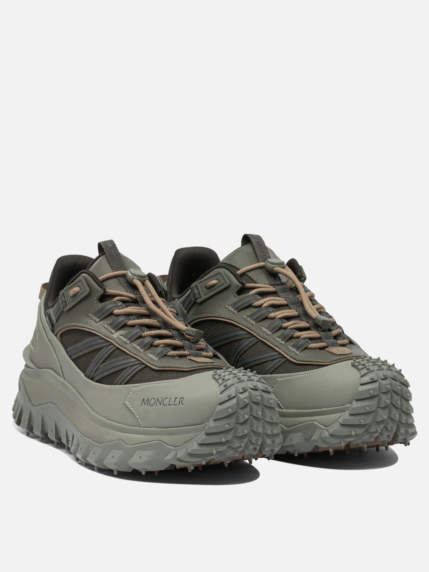Sneaker basse 60% nylon 40% leather - 100% rubber  Verde - Moncler Uomo | PDP | VIETTI Online Store | Zoom-Modal_2
