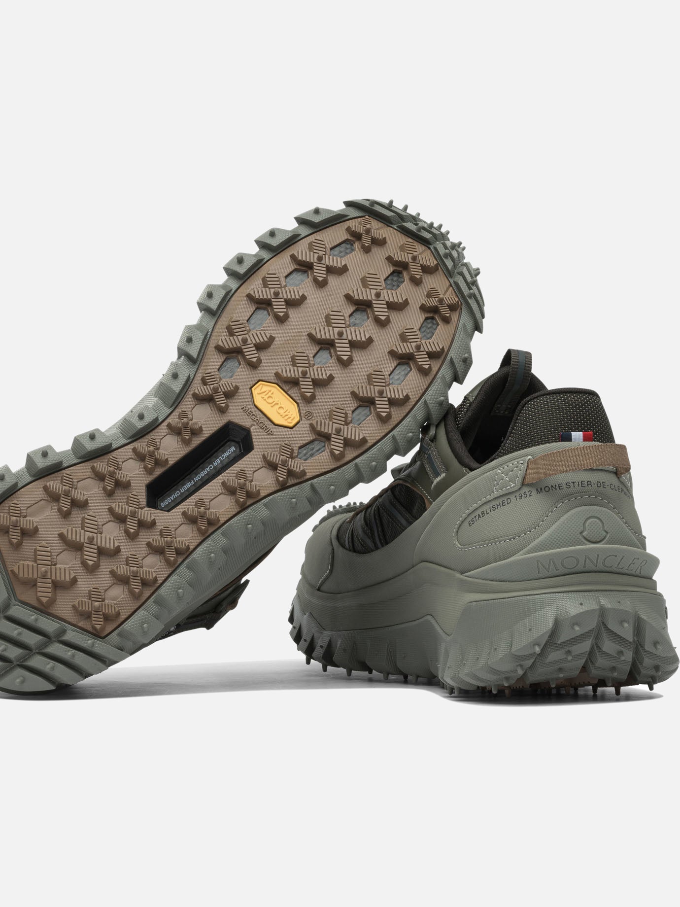 Sneaker basse 60% nylon 40% leather - 100% rubber  Verde - Moncler Uomo | PDP | VIETTI Online Store | Zoom-Modal_5

