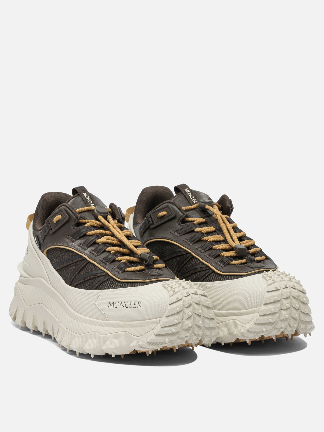 Sneaker basse 60% nylon 40% leather - 100% rubber  Grigio - Moncler Uomo | PDP | VIETTI Online Store | thumbnail_2