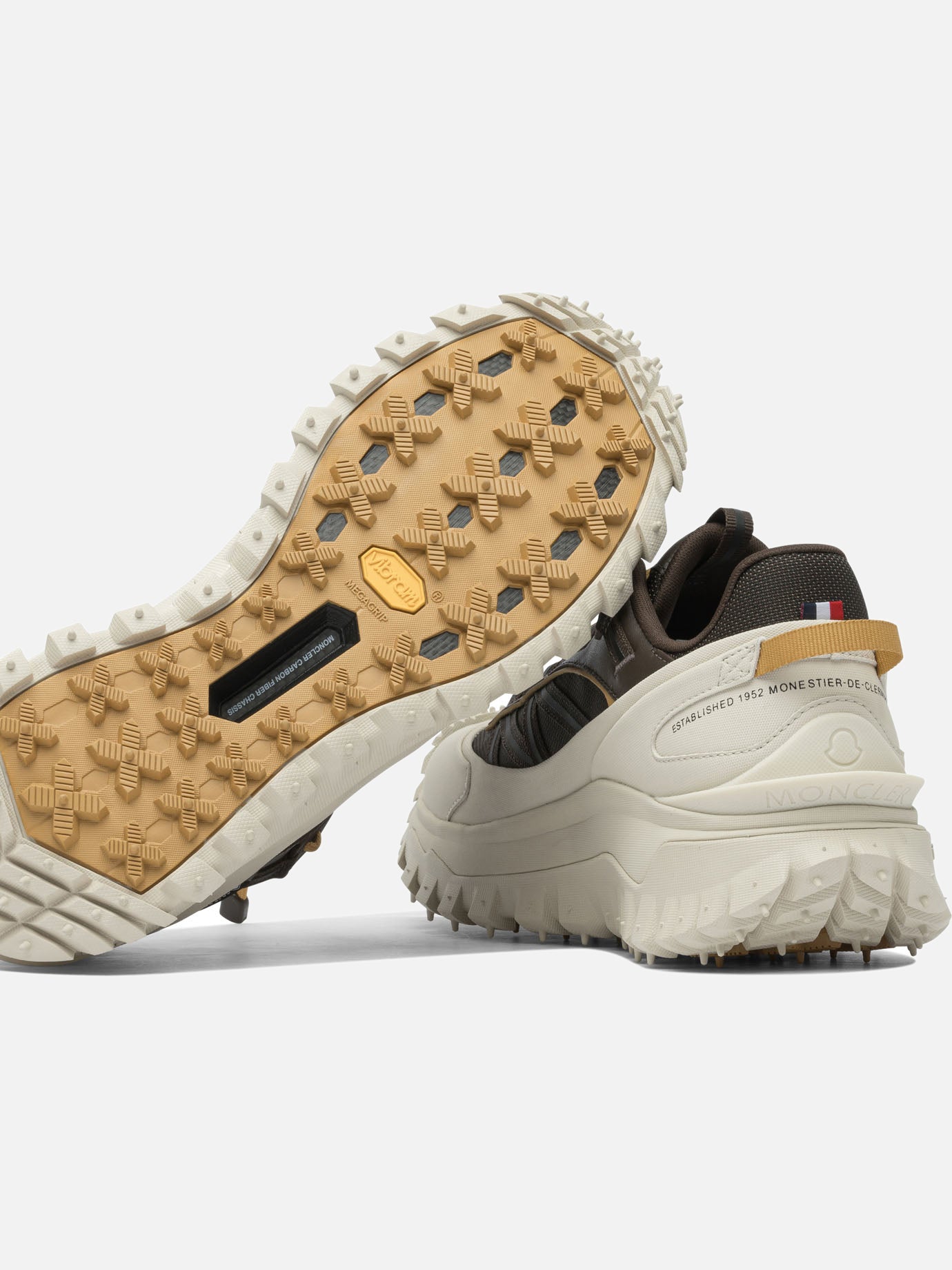 Sneaker basse 60% nylon 40% leather - 100% rubber  Grigio - Moncler Uomo | PDP | VIETTI Online Store | Zoom-Modal_5
