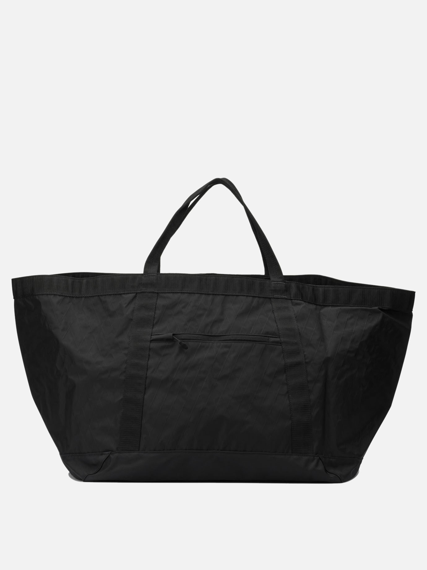 black nylon travel tote bag Needles Logo Tote Bag