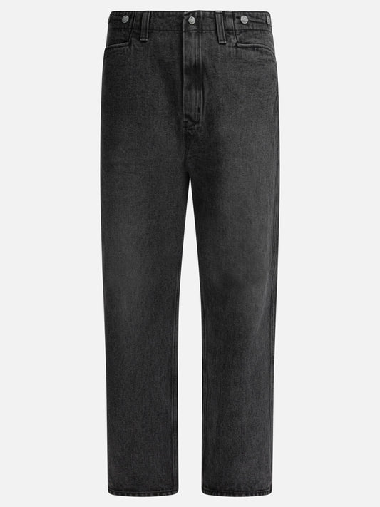 Jeans a gamba larga Solid colour  Nero - Needles Uomo | VIETTI Online Store 
