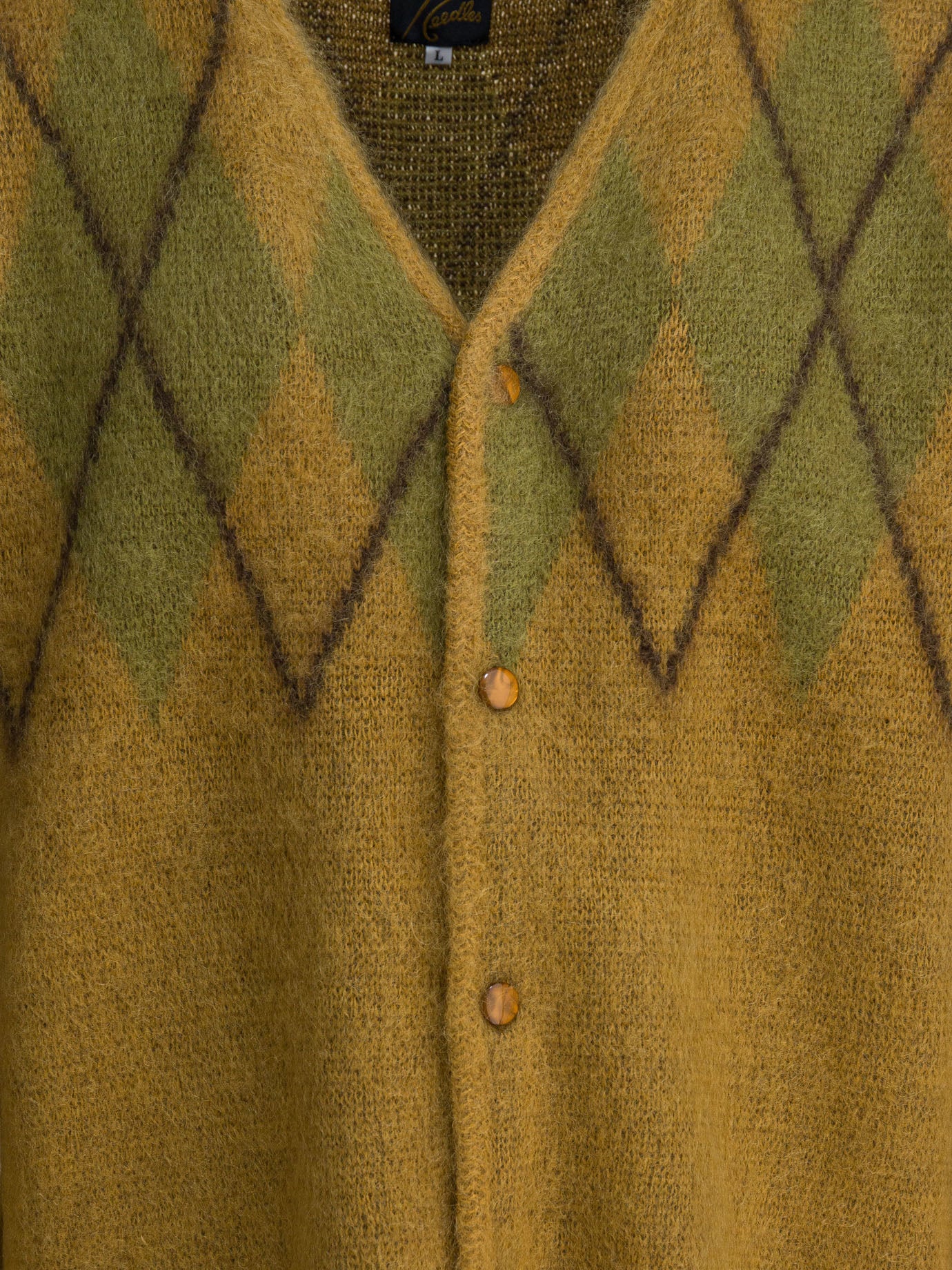 Cardigan Argyle  Giallo - Needles Uomo | PDP | VIETTI Online Store | thumbnail_3