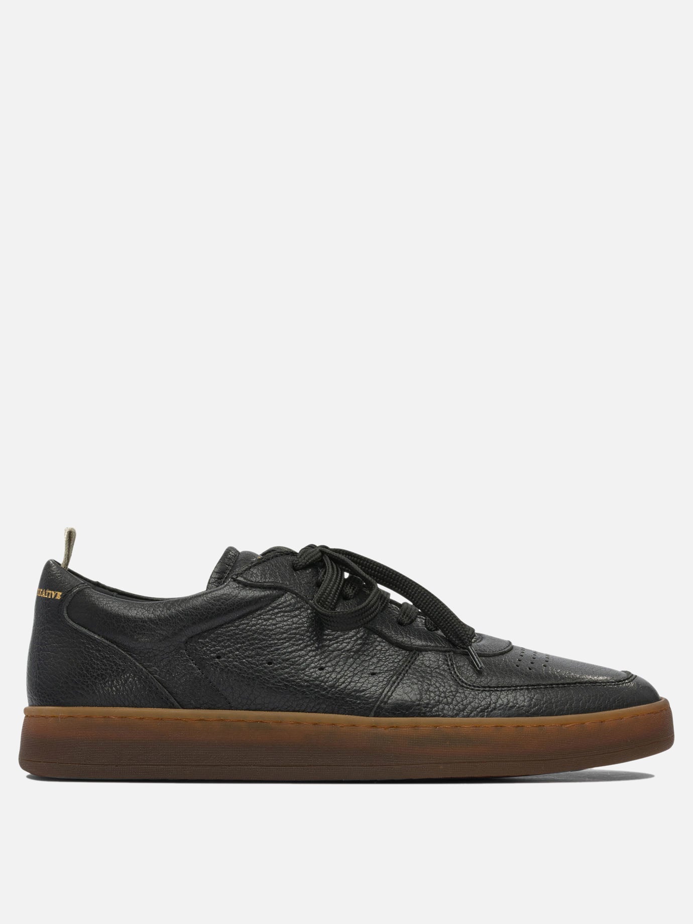 Sneaker basse 100% leather - 100% rubber  Nero - Officine Creative Uomo | PDP | VIETTI Online Store | Zoom-Modal
