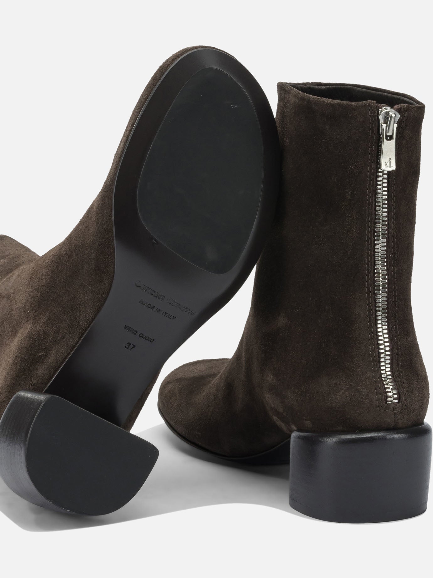 Stivaletti con zip 100% leather - 90% leather 10% rubber  Marrone - Officine Creative Donna | PDP | VIETTI Online Store | thumbnail_5