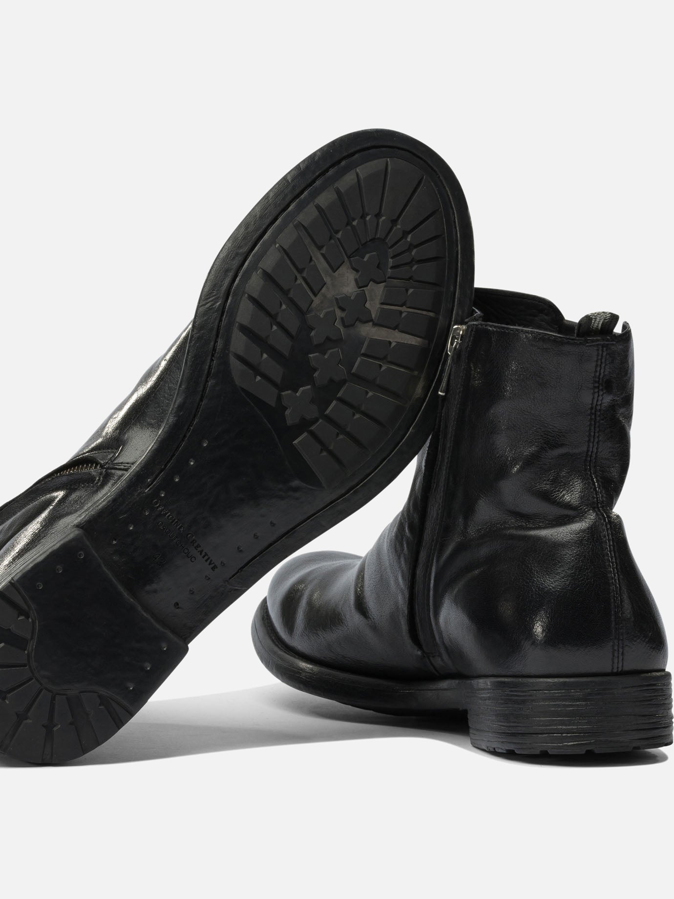 Zipped boots 100% leather - 100% leather  Black - Officine Creative Men | PDP | VIETTI Online Store | thumbnail_5