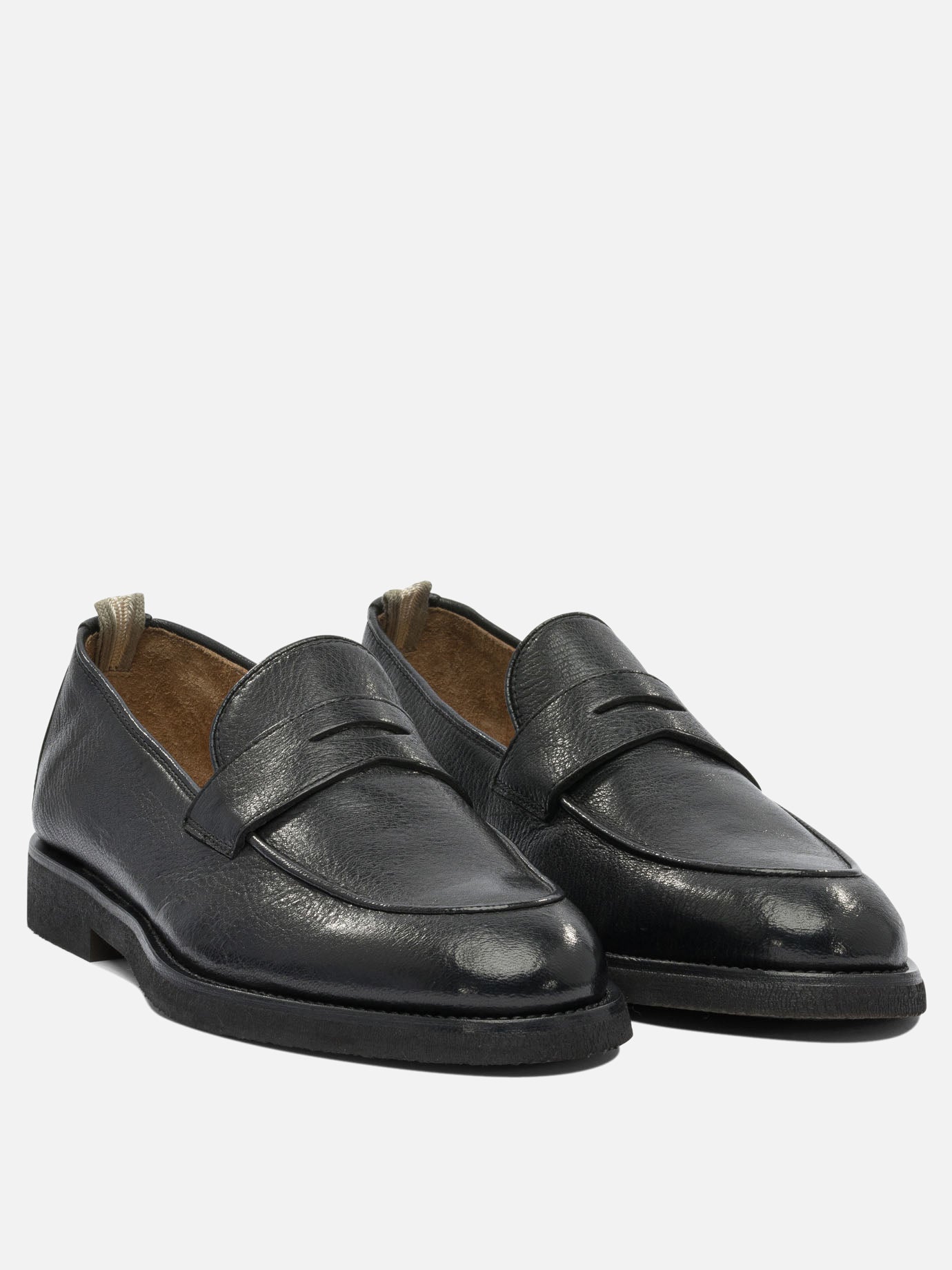 Mocassini 100% suede - 100% rubber  Nero - Officine Creative Uomo | PDP | VIETTI Online Store | thumbnail_2