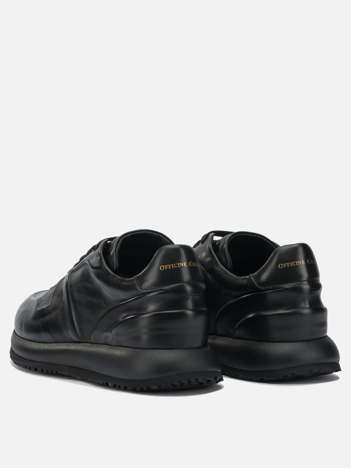 Sneaker basse 100% leather - 100% rubber  Nero - Officine Creative Uomo | PDP | VIETTI Online Store | thumbnail_4