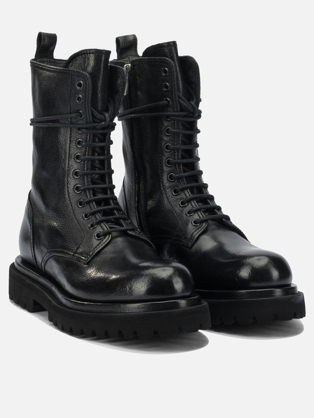 Officine Creative "Wisal DD 106" combat boots Black - VIETTI
