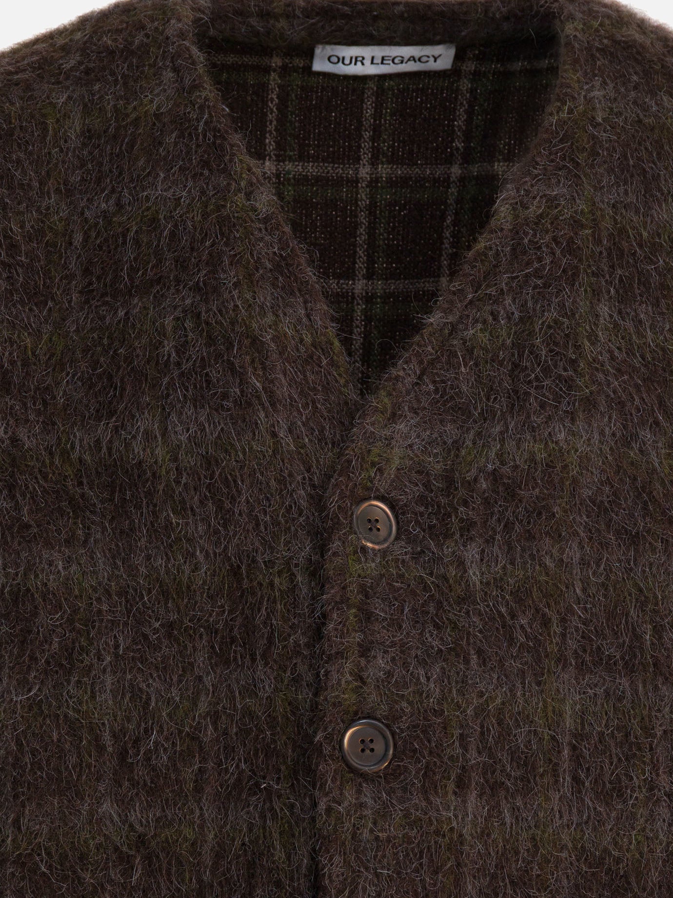 Cardigan Check  Marrone - Our Legacy Uomo | PDP | VIETTI Online Store | thumbnail_3