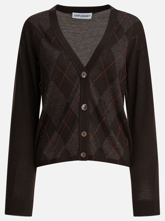 Cardigan Argyle  Marrone - Our Legacy Donna | PDP | VIETTI Online Store 
