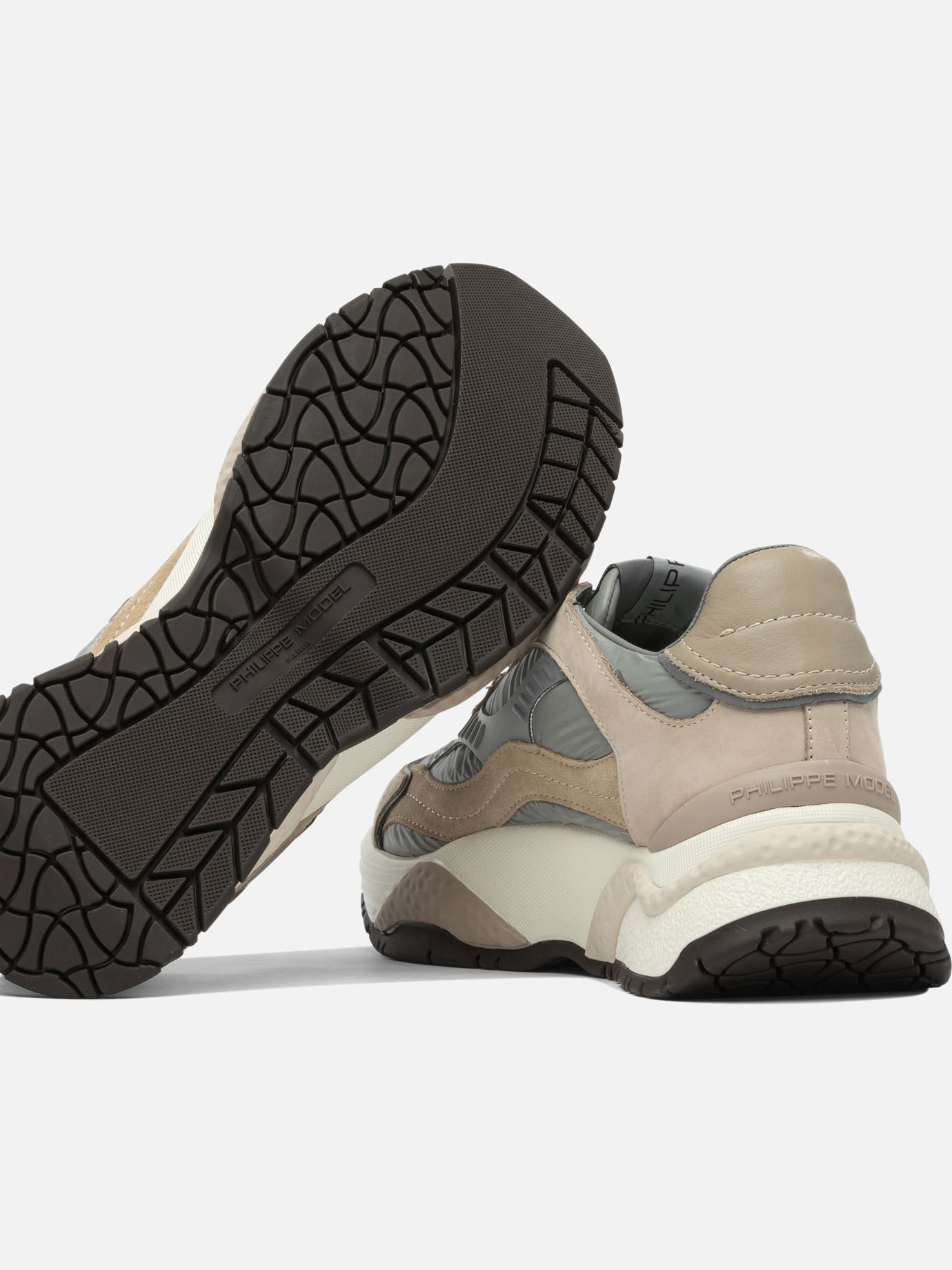 Low top sneakers 50% fabric 40% calf leather 10% goat leather - 100% rubber  Beige - Philippe Model Paris Women | PDP | VIETTI Online Store | Zoom-Modal_5
